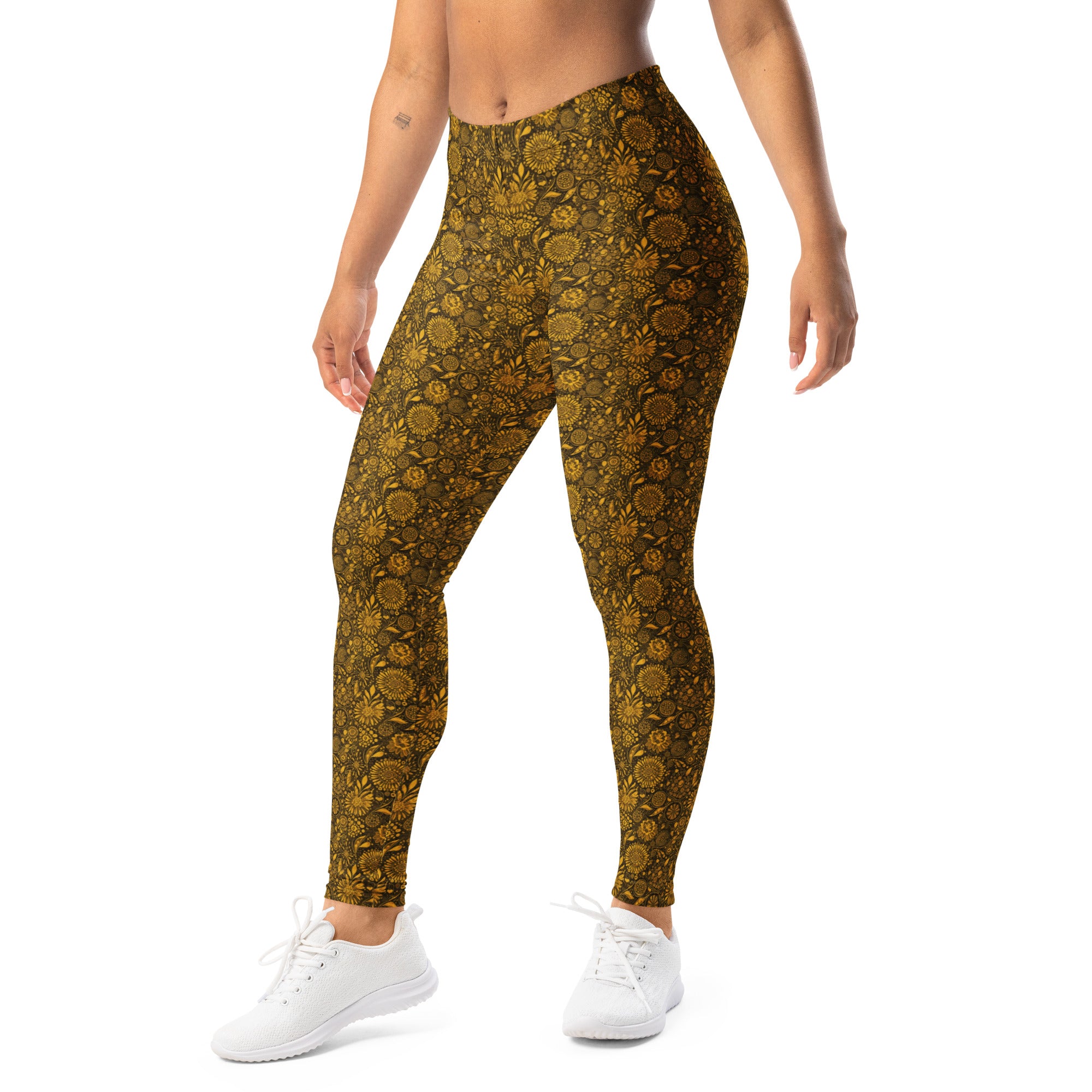 Gustav Klimt Floral Leggings | GearBunch