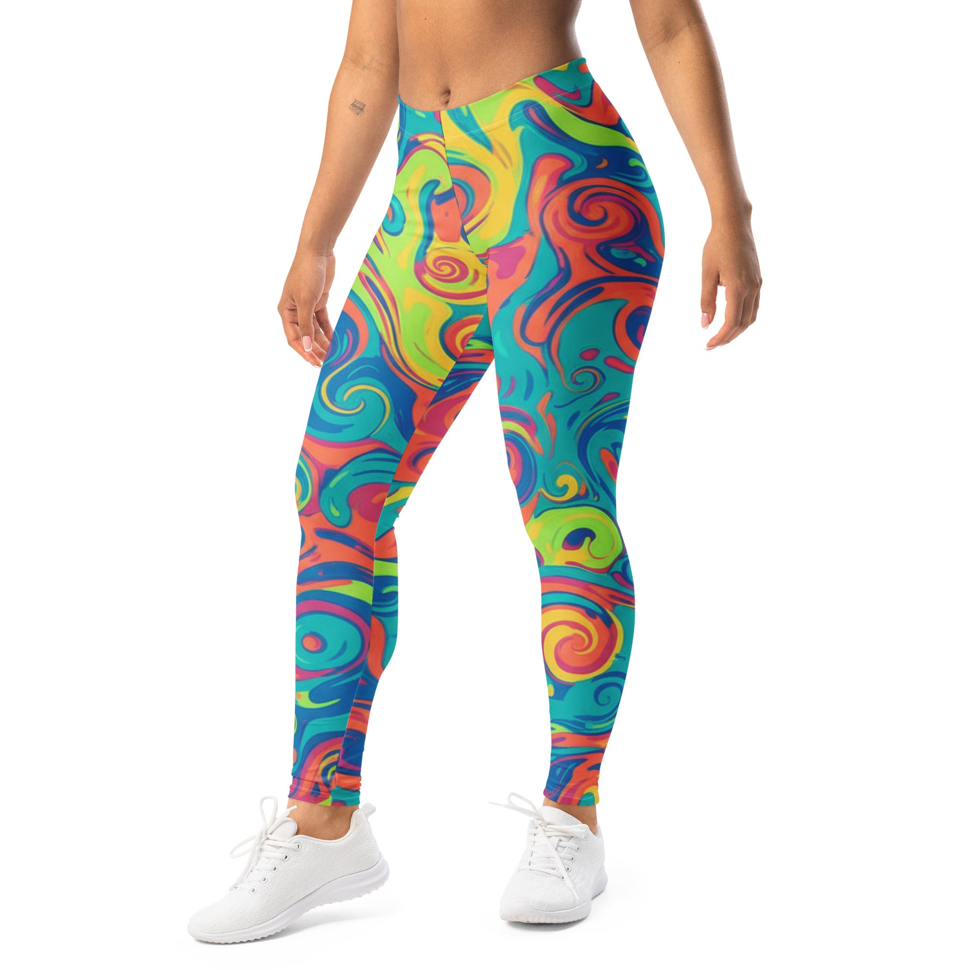 Liquid Marble Tropical Paradise Leggings | GearBunch