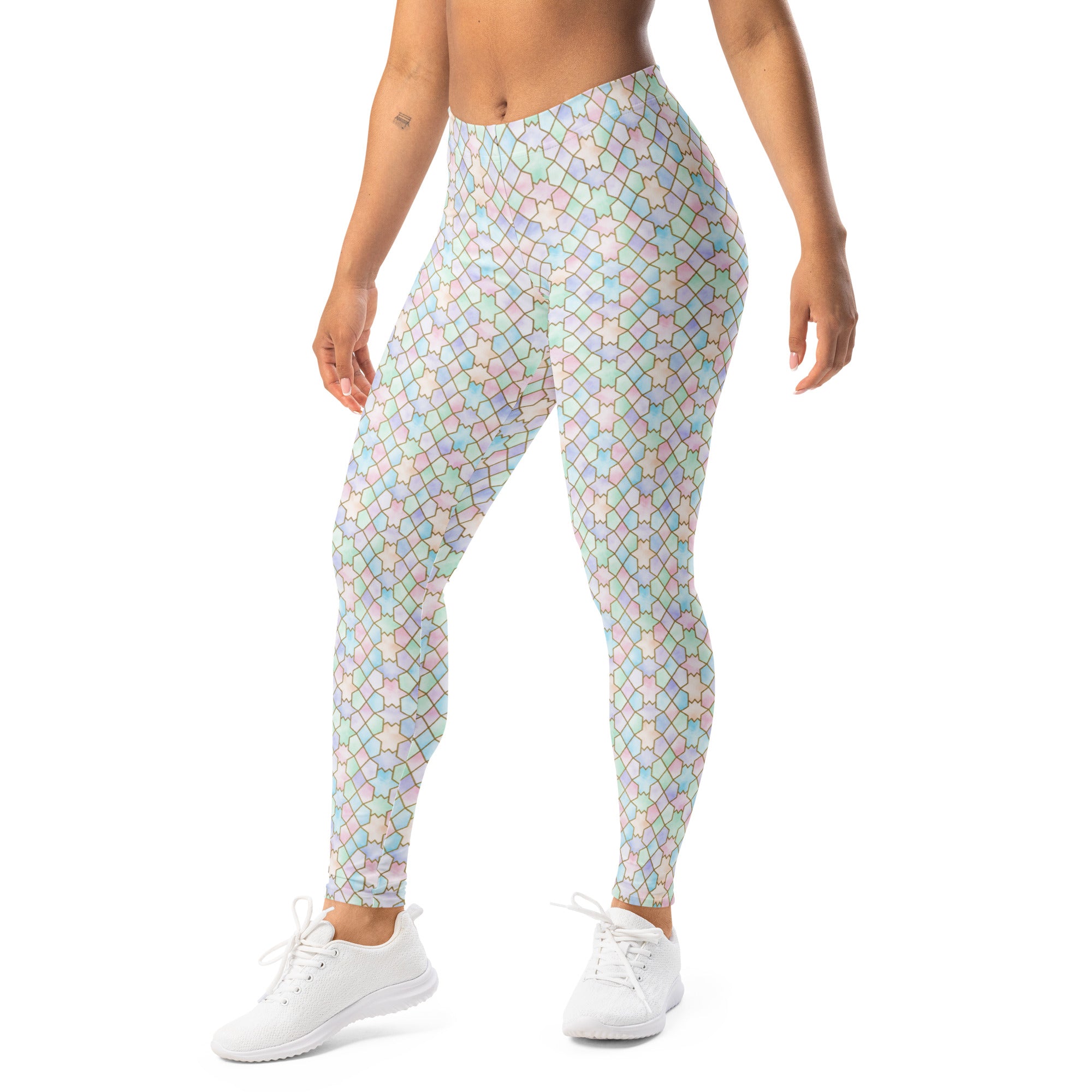 Pastel Rainbow Arabic Leggings | GearBunch