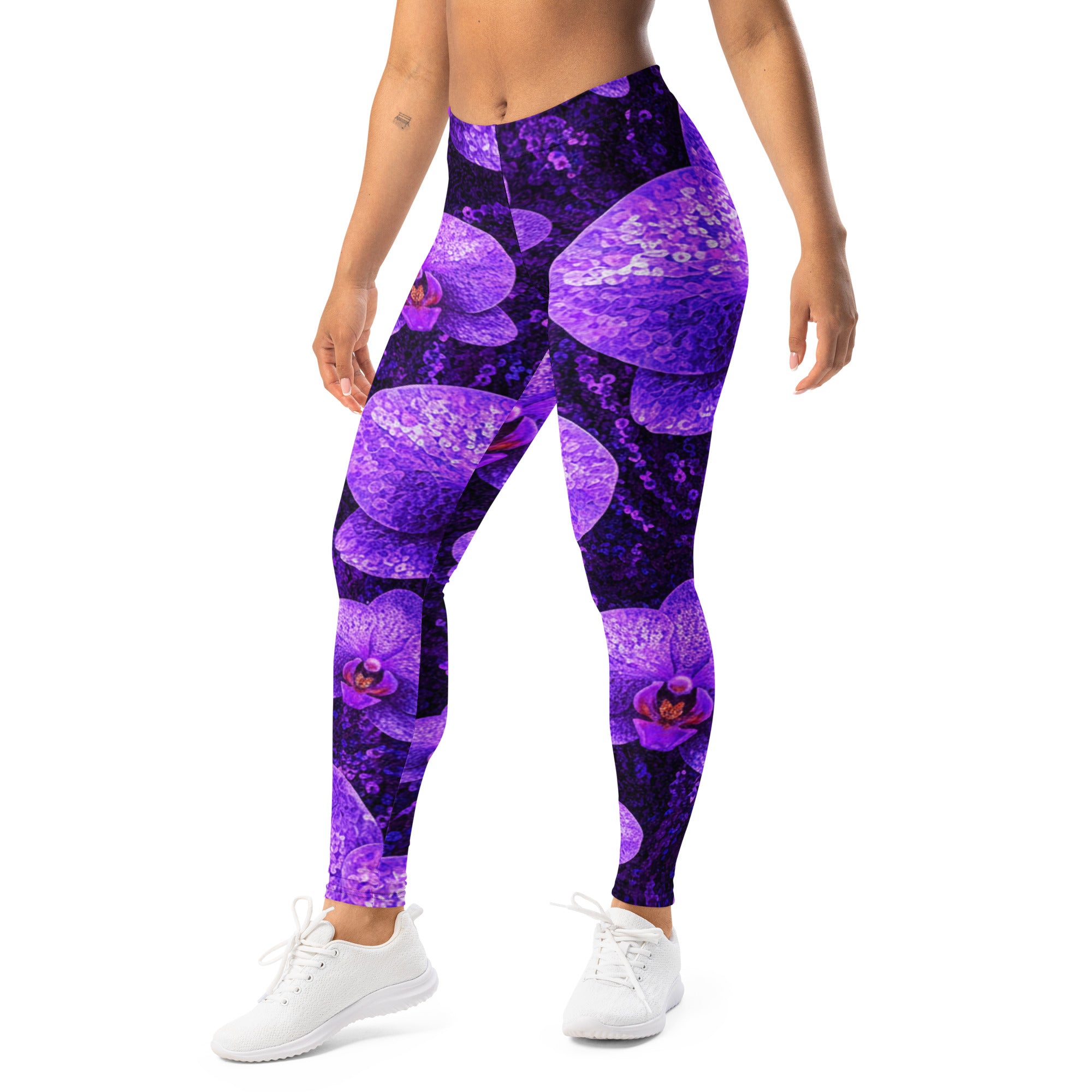 Purple Orchid Paillette Leggings | GearBunch