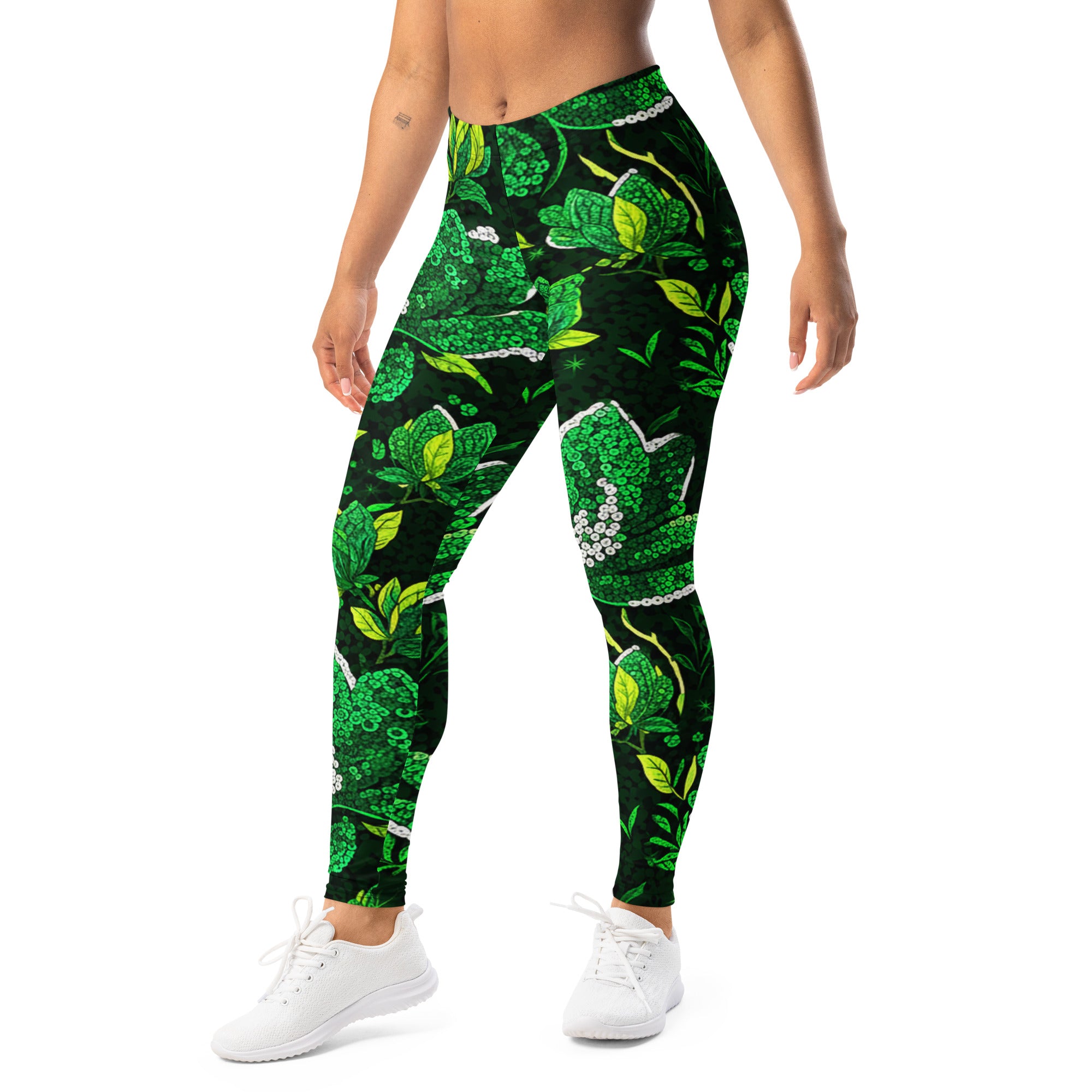 Emerald Paillette Magnolia Leggings | GearBunch