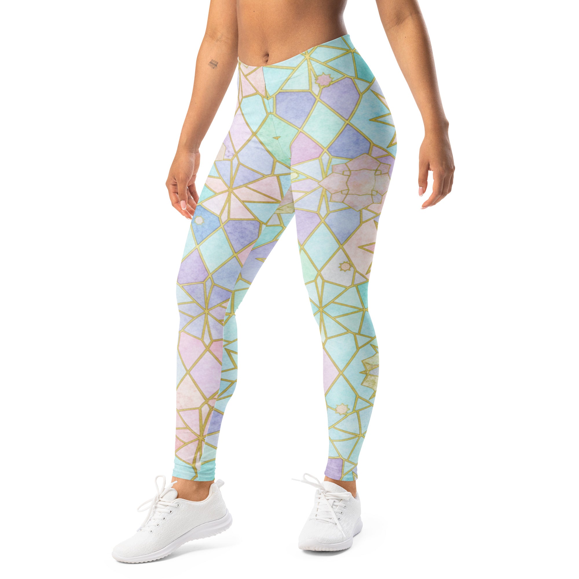 Pastel Rainbow Arabic Leggings | GearBunch