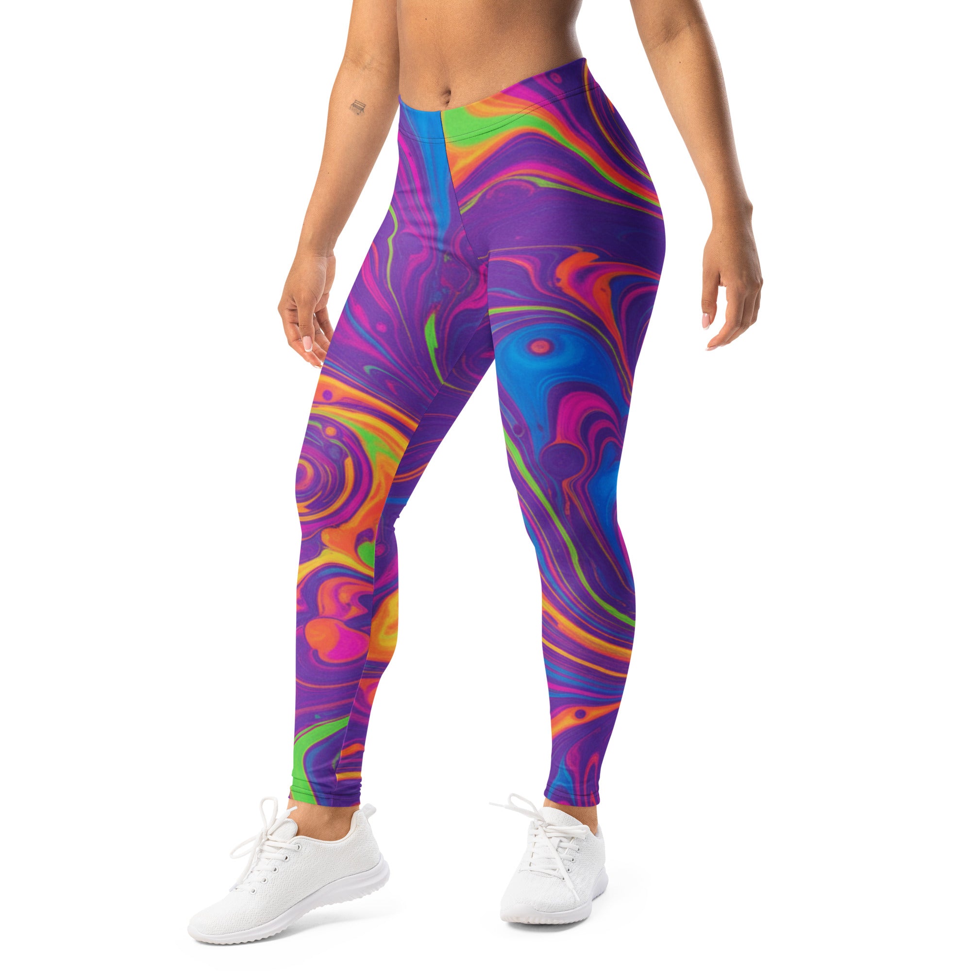 Liquid Marble Neon Leggings | GearBunch