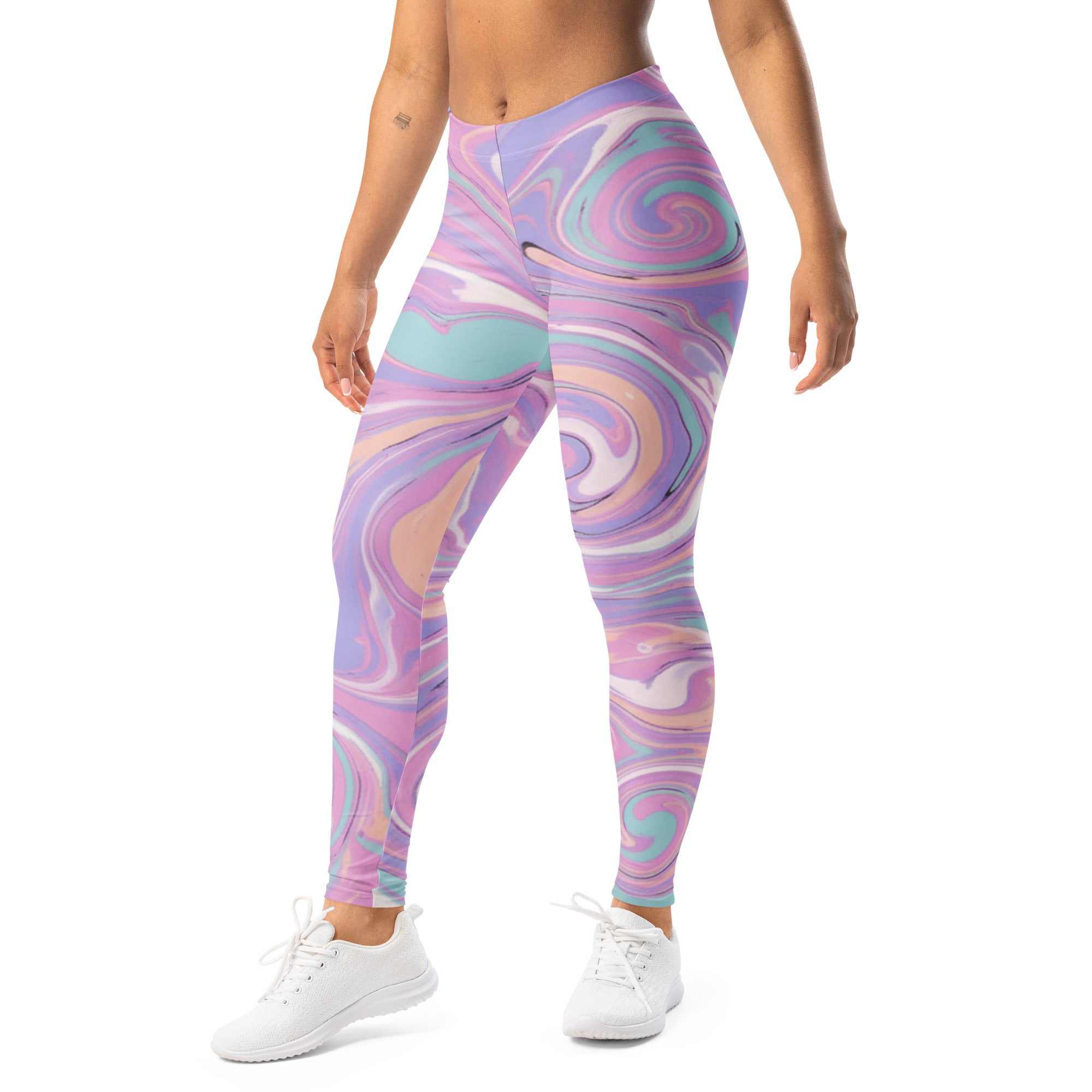 Liquid Marble Cotton Candy Leggings | GearBunch