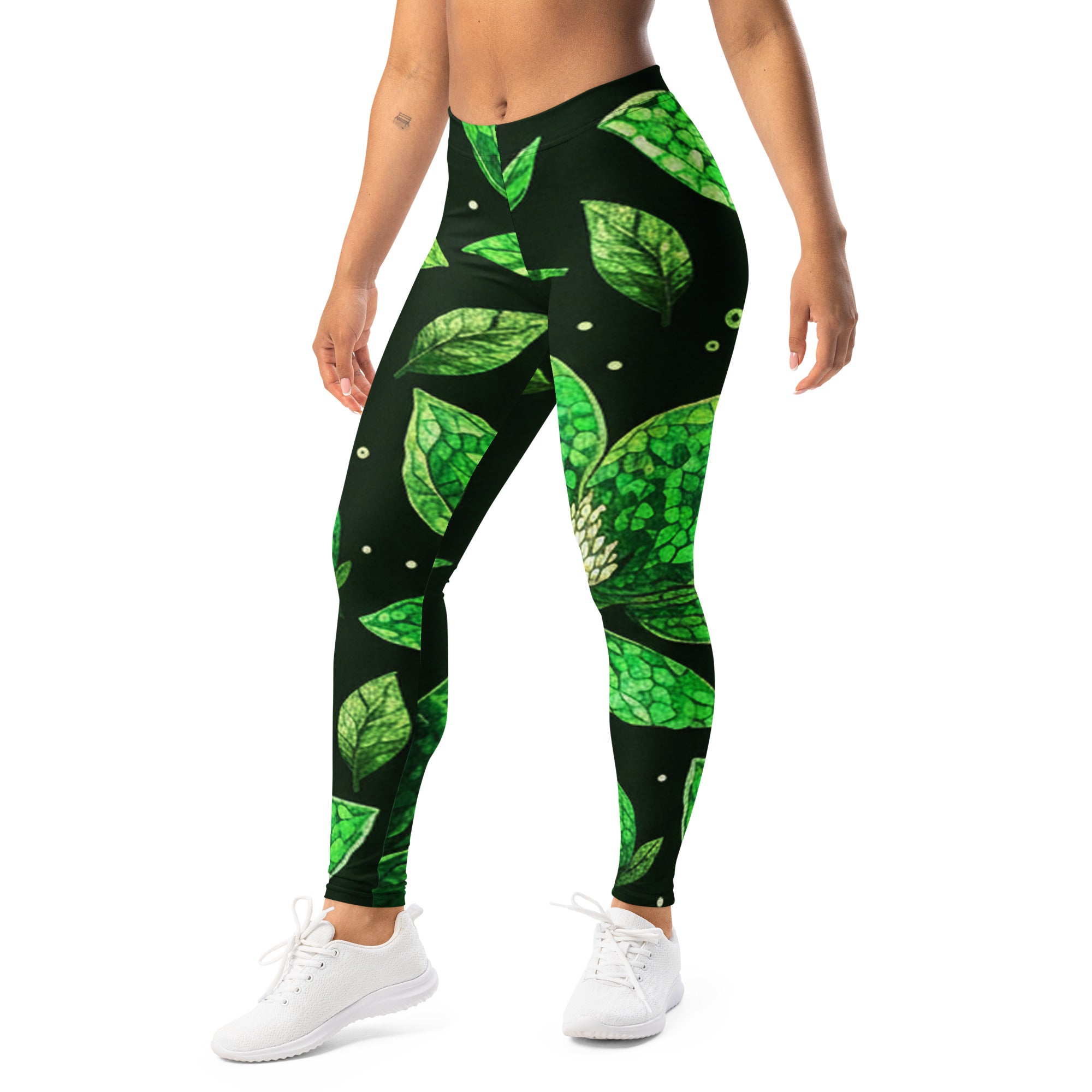 Emerald Magnolia Leggings | GearBunch