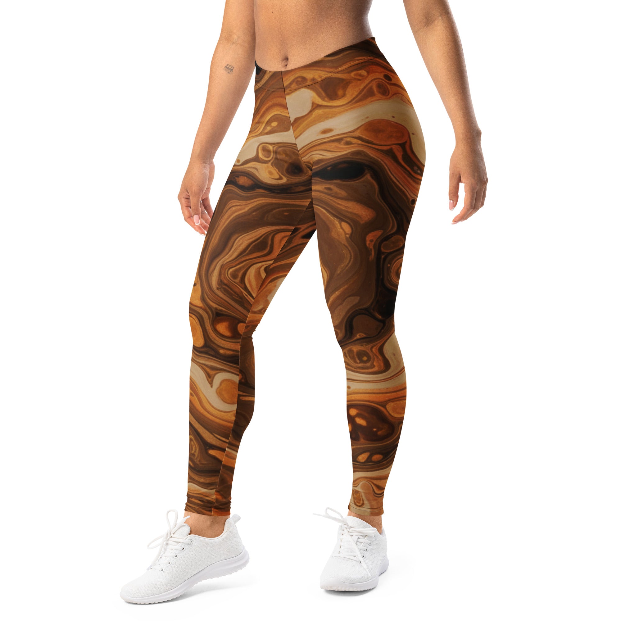 Liquid Marble Earth Agate Leggings | GearBunch