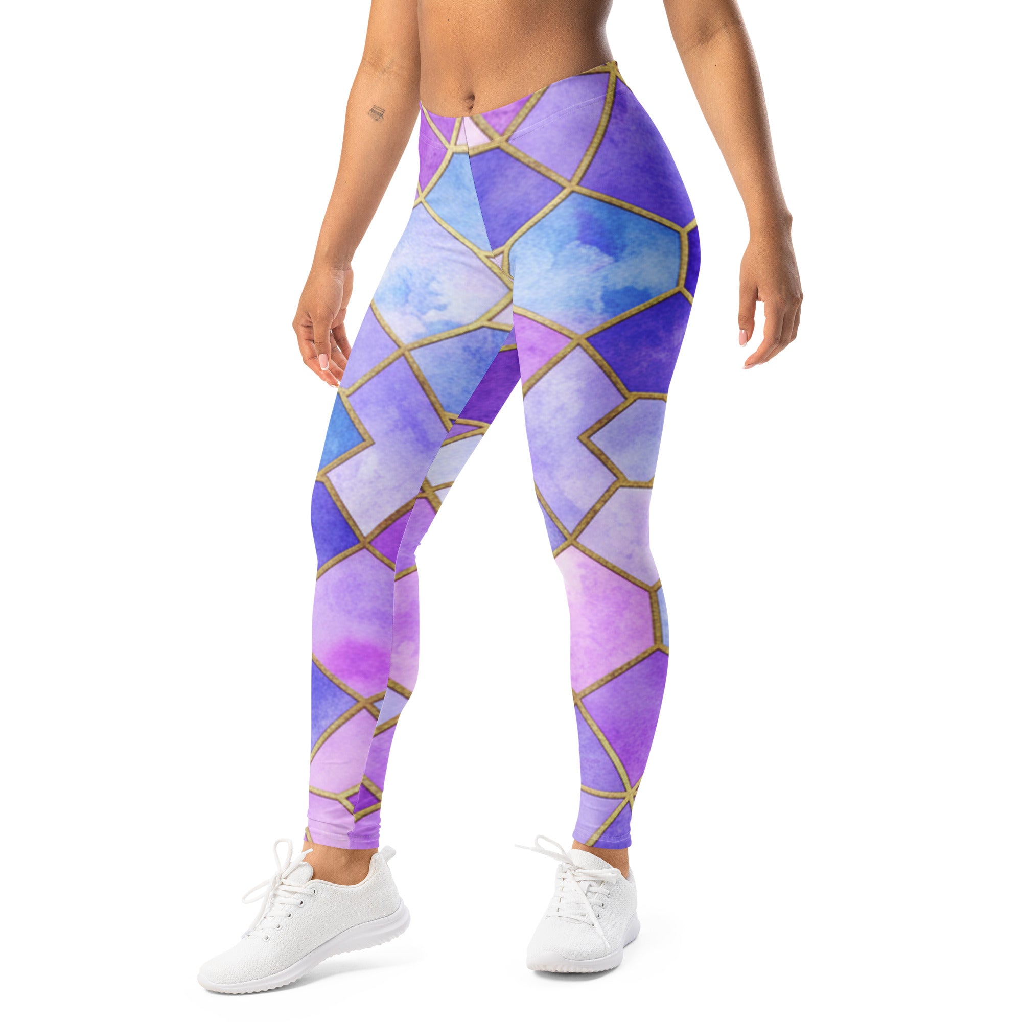 Lavender Fields Watercolour Leggings | GearBunch