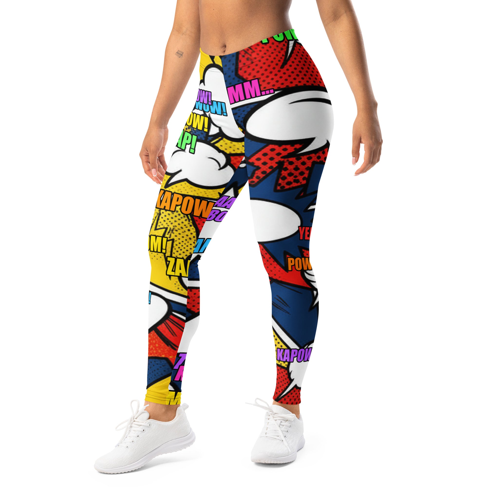 Comic Strip Thunder Punch Leggings | GearBunch