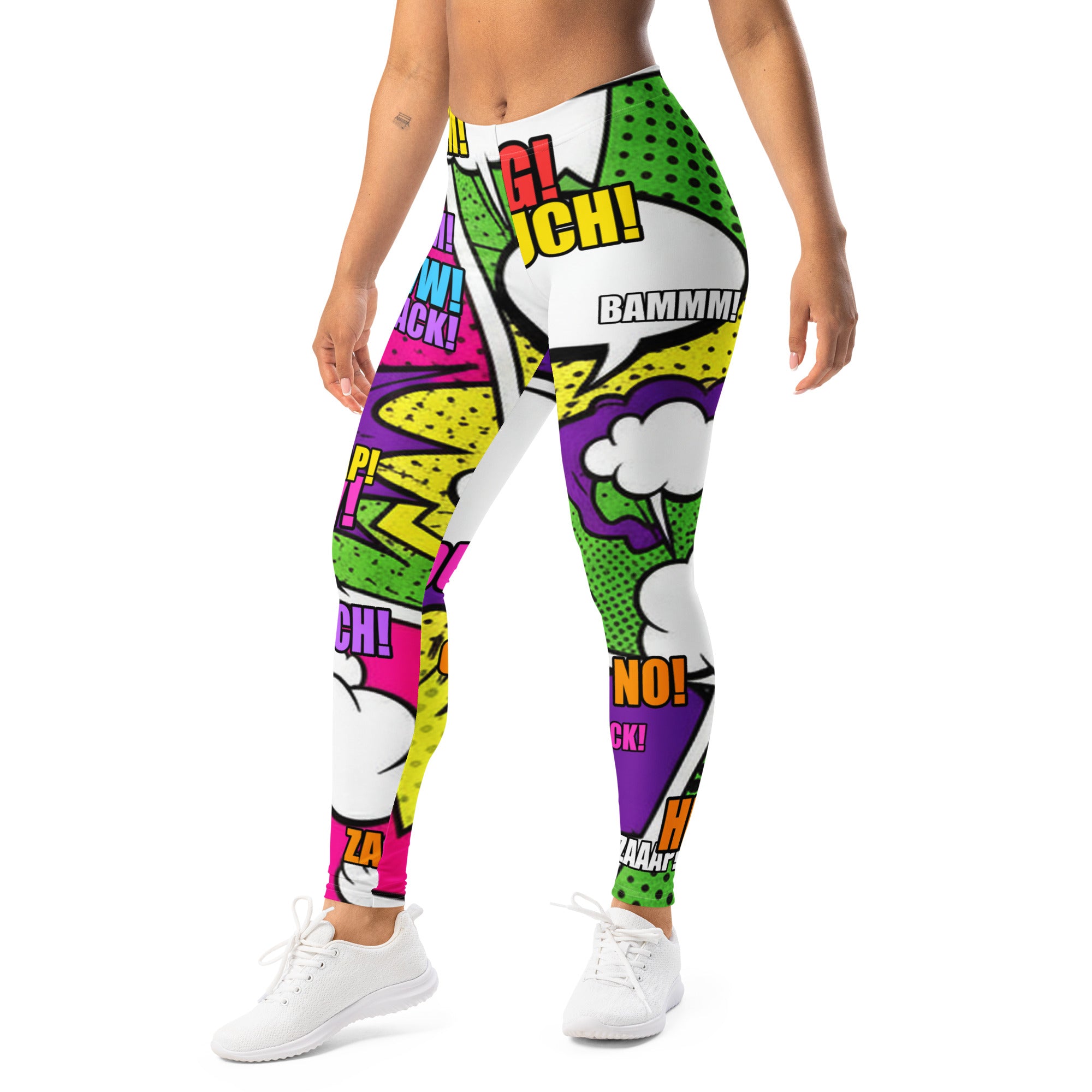 Comic Strip Neon Villain Leggings | GearBunch