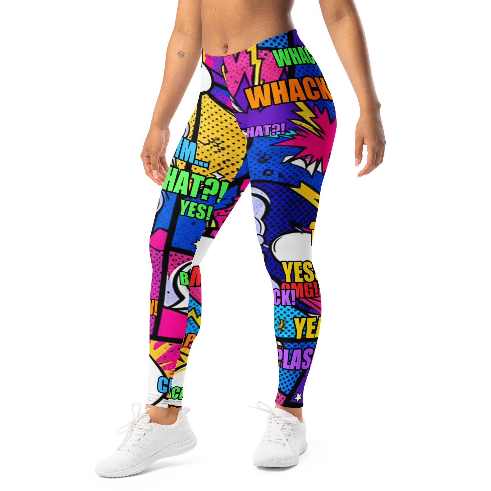 Cosmic Boom Comic Strip Leggings | GearBunch