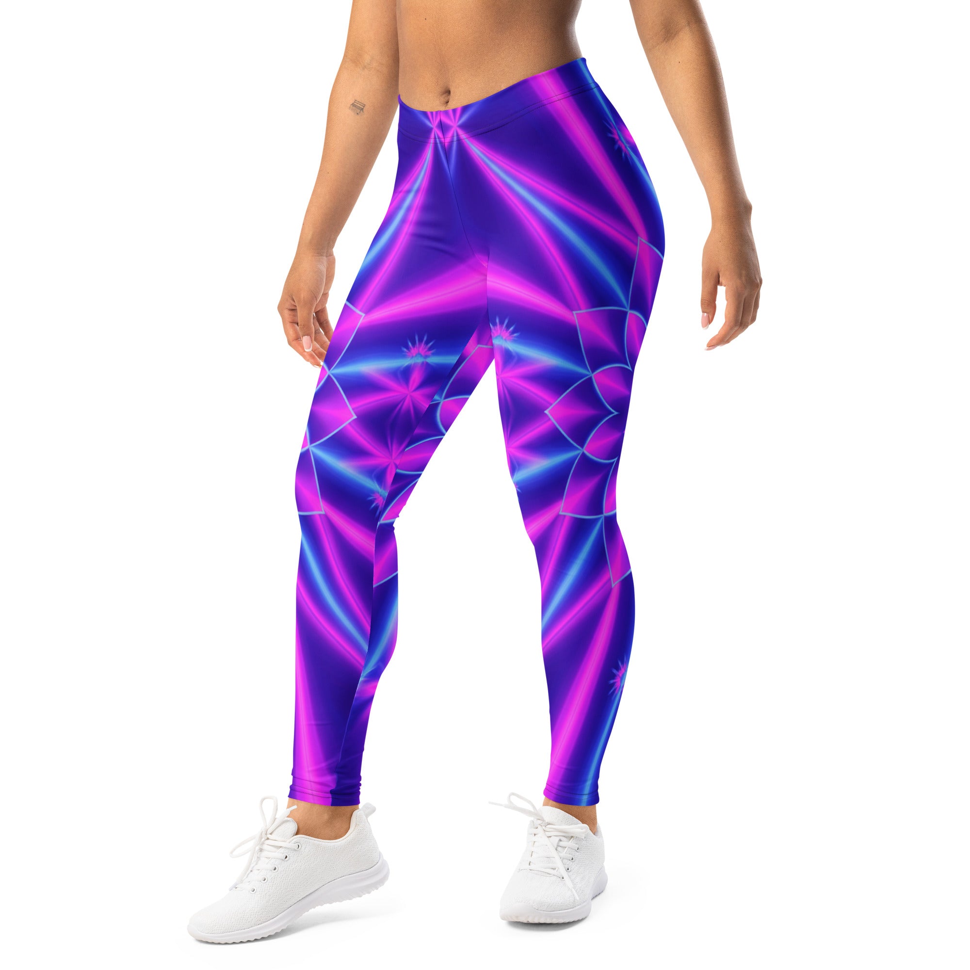 Psychedelic Cosmic Violet Leggings | GearBunch
