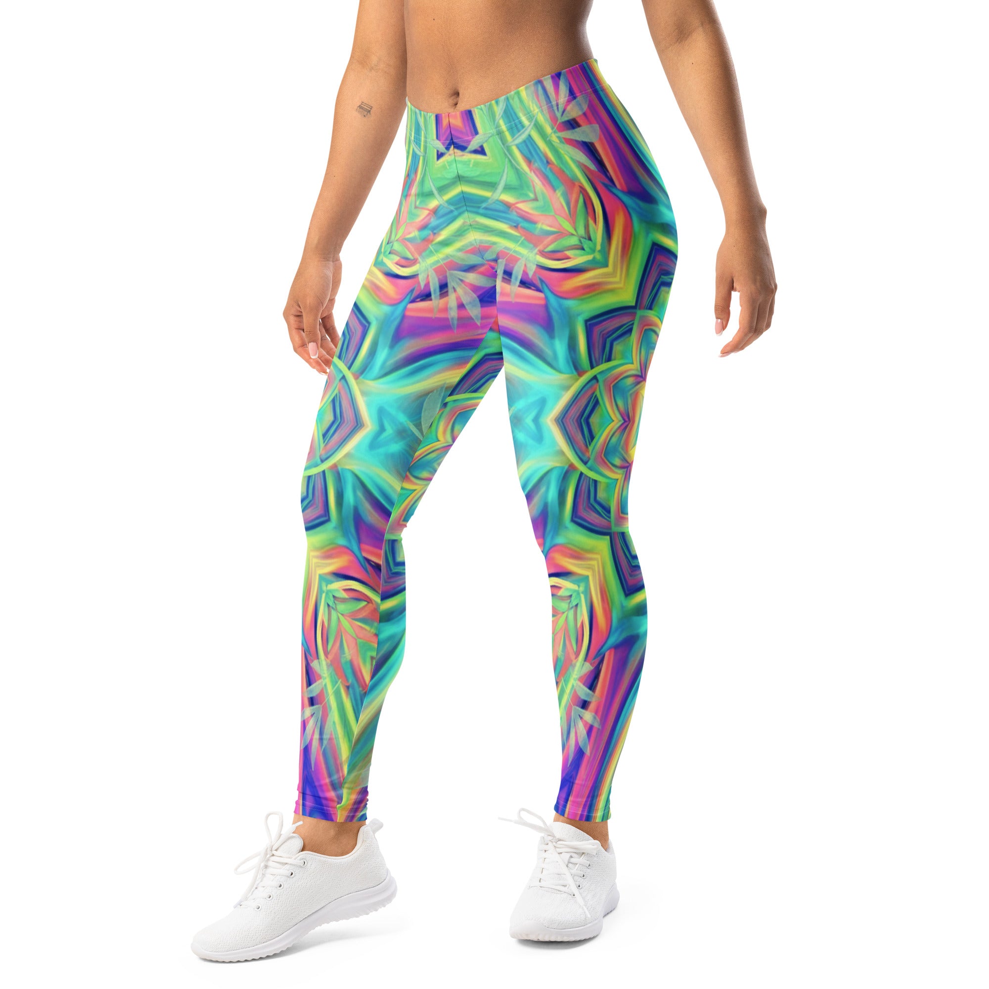 Psychedelic Tropical Laser Leggings | GearBunch