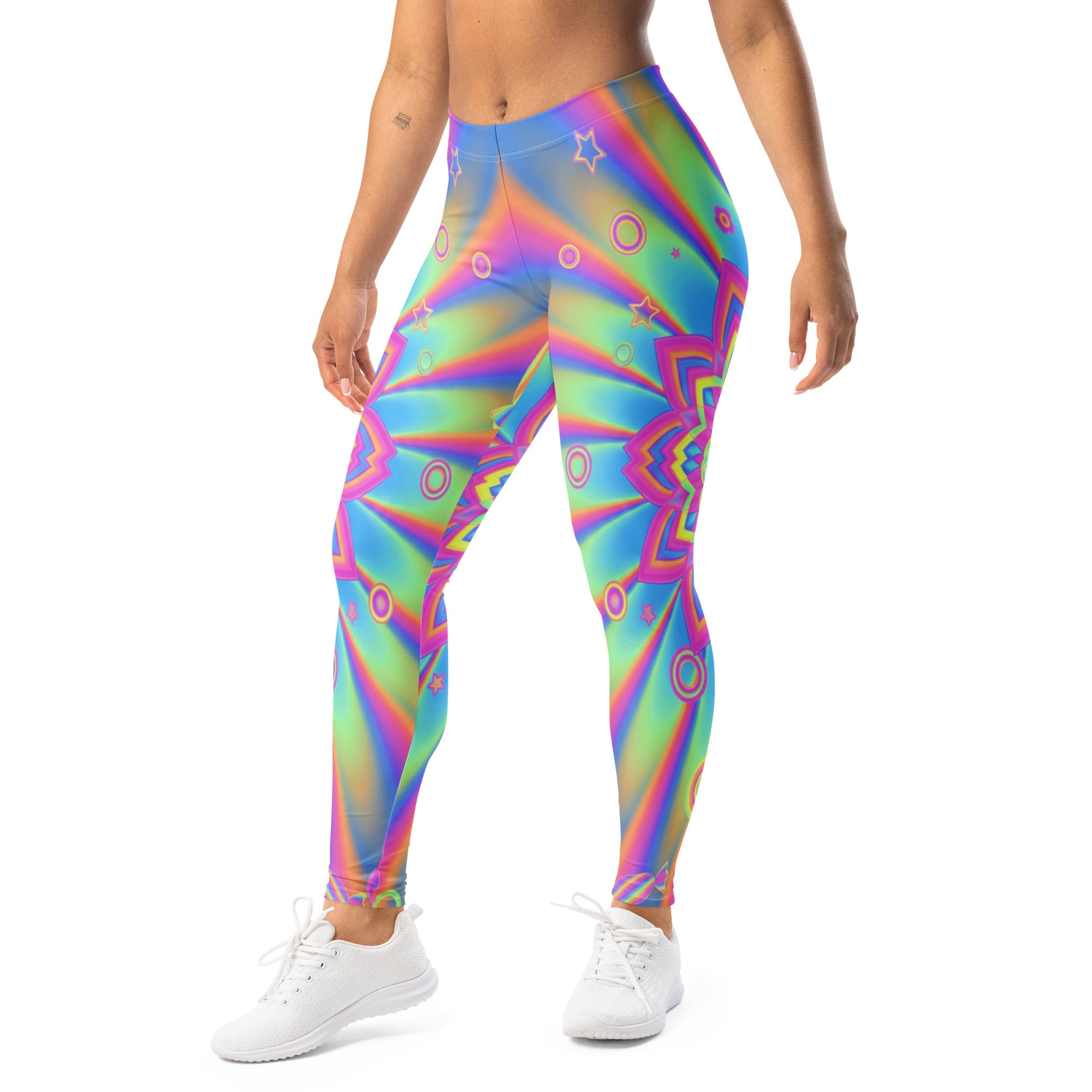 Psychedelic Candy Rave Leggings | GearBunch