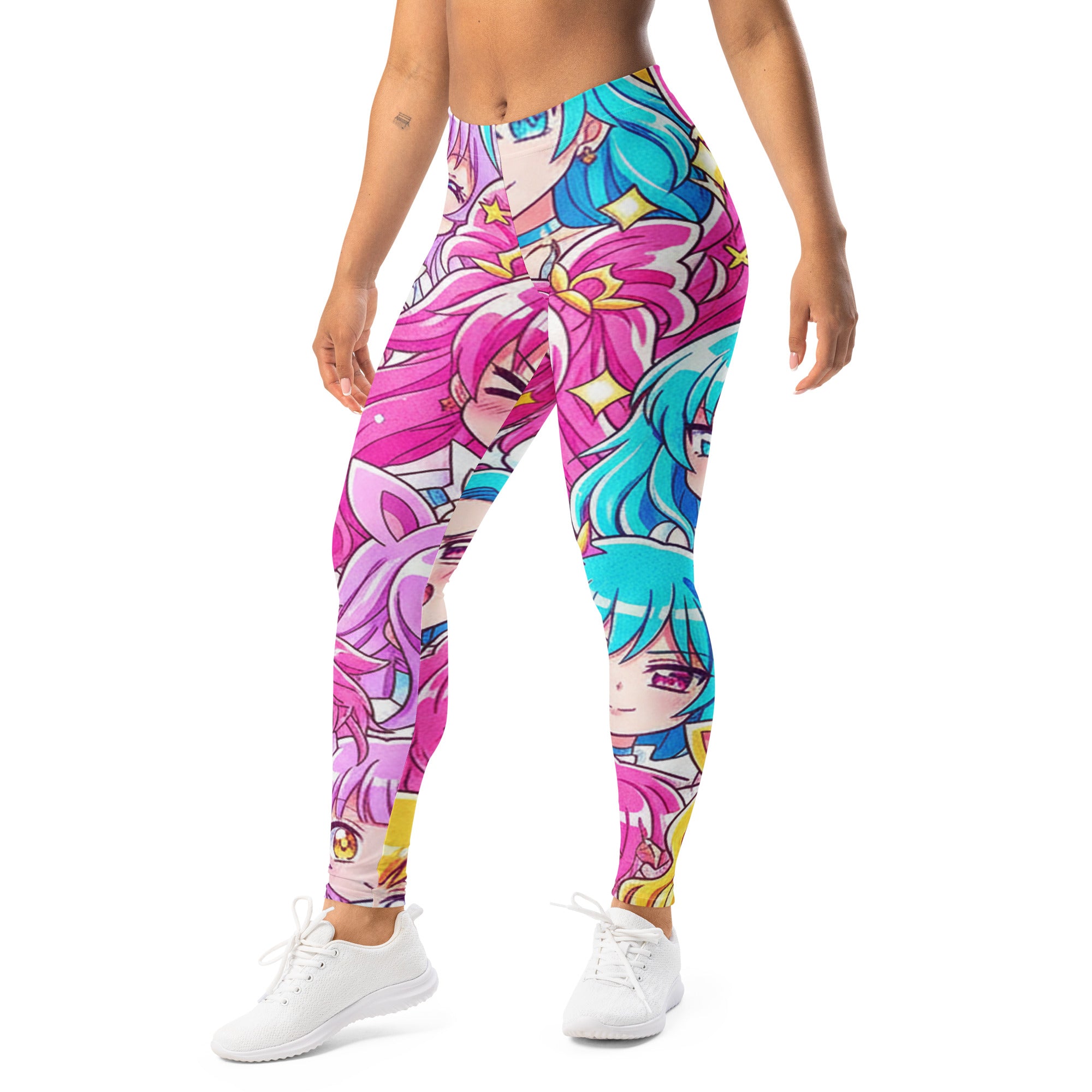 Anime Collage Magical Girl Leggings | GearBunch