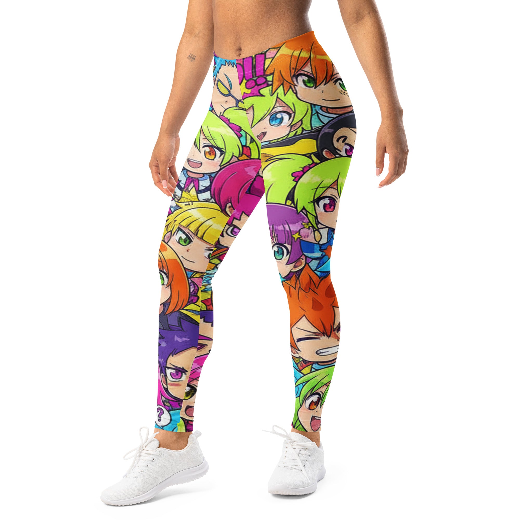 Anime Collage Chibi Party Leggings | GearBunch