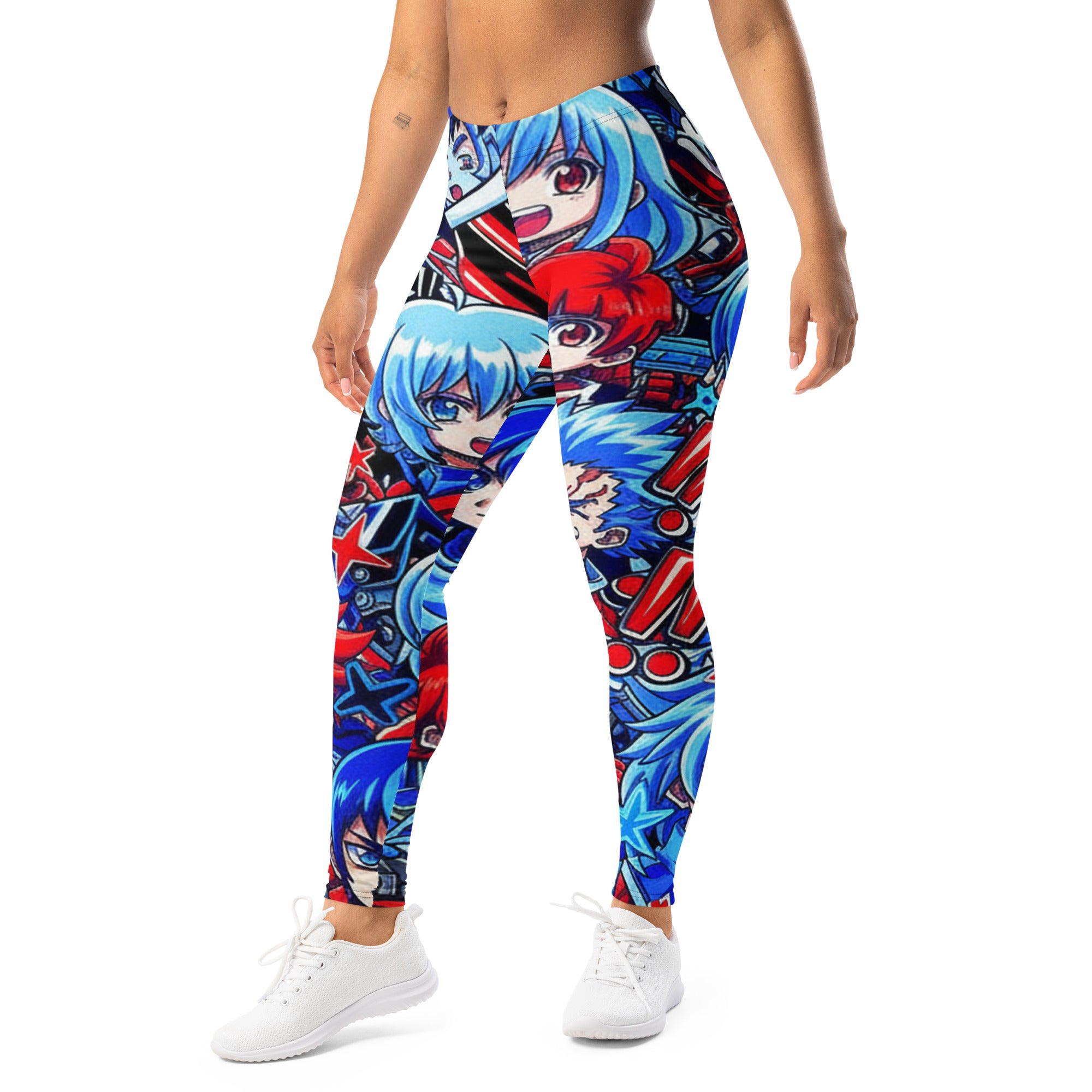 Anime Collage Mecha Pilot Leggings | GearBunch