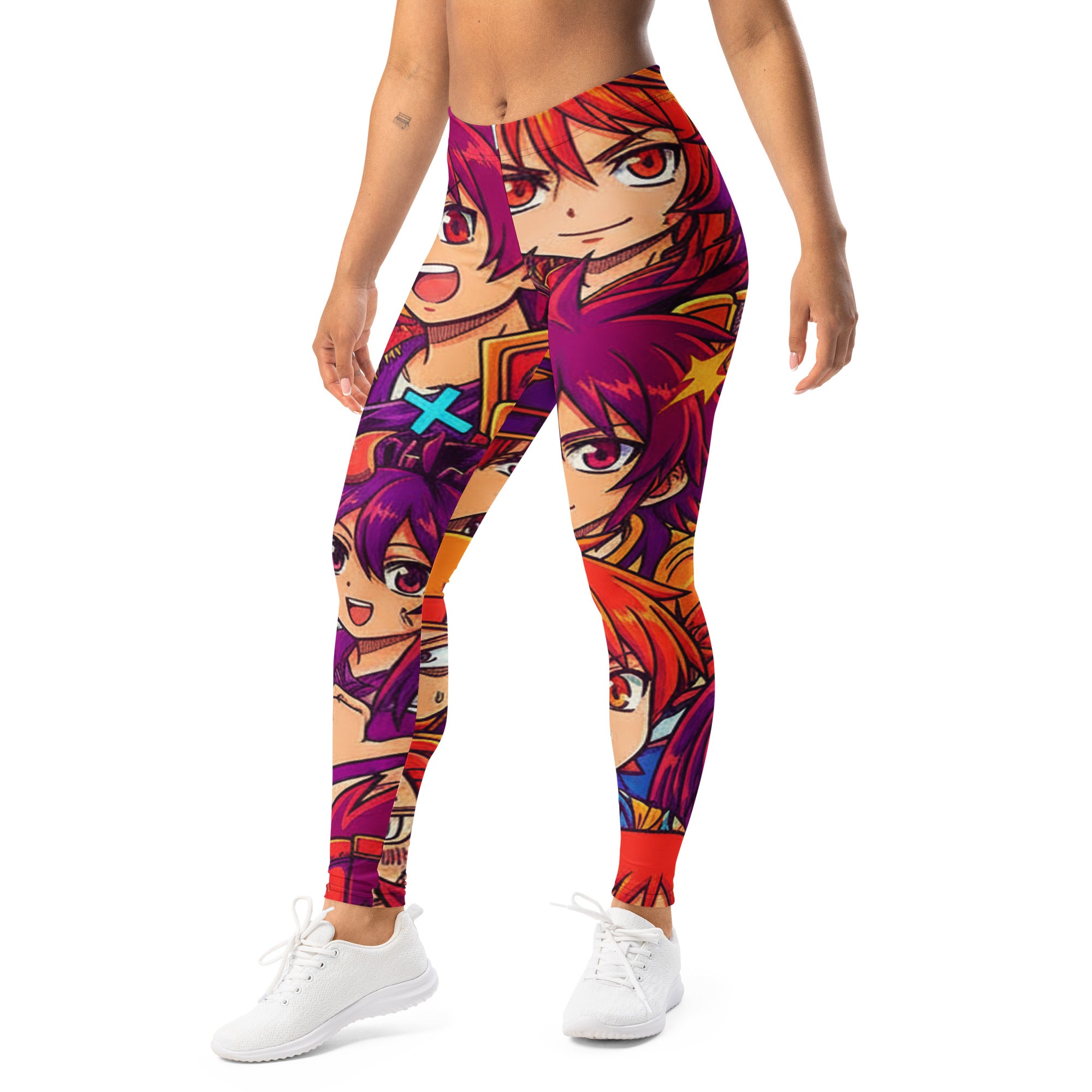 Anime Collage Sunset Samurai Leggings | GearBunch