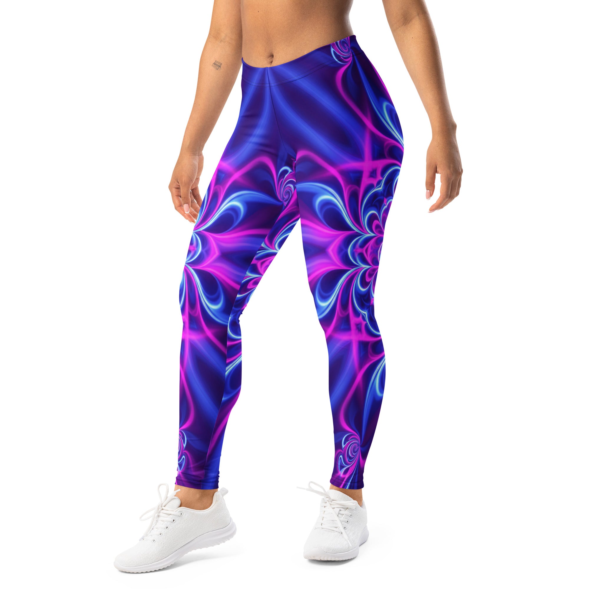Psychedelic Ultraviolet Bloom Leggings | GearBunch