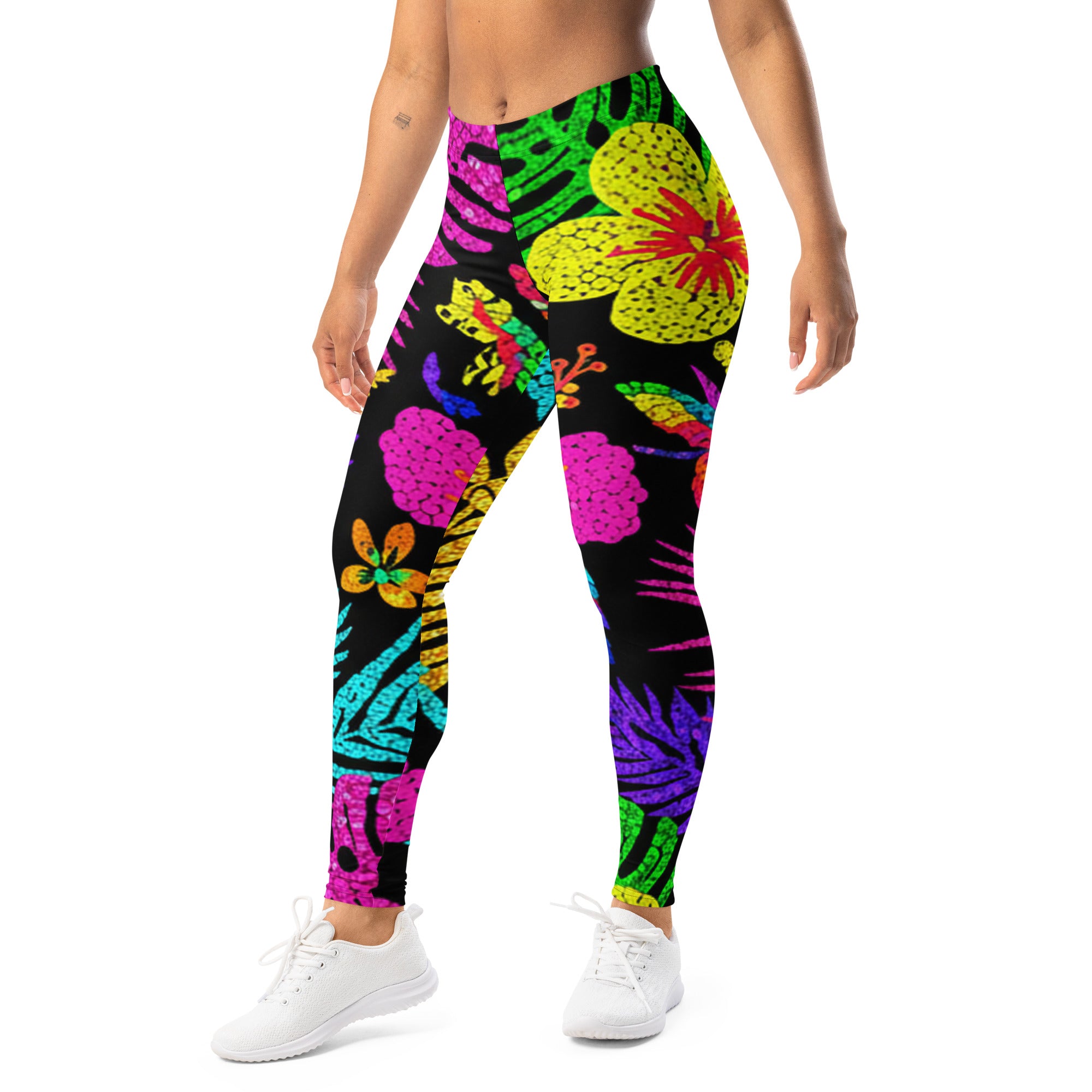 Rainbow Tropical Paillette Leggings | GearBunch