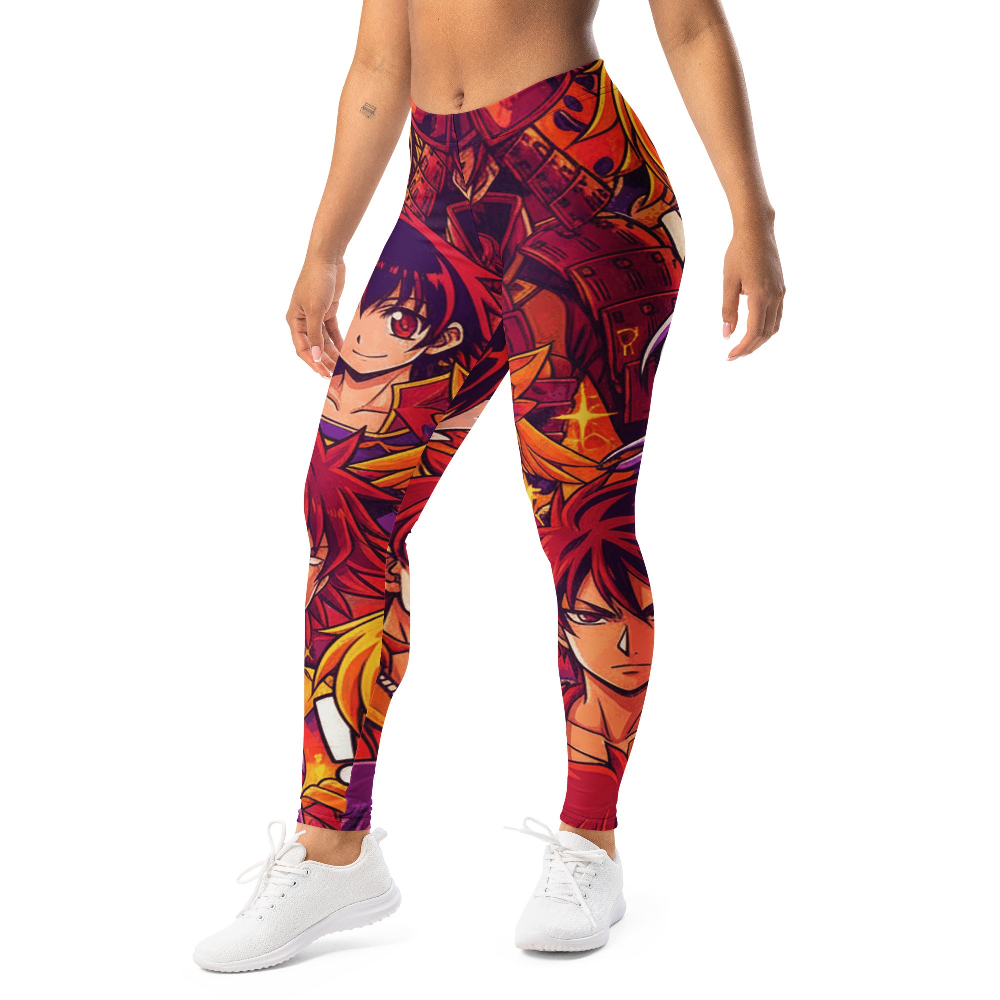 Anime Collage Sunset Samurai Leggings | GearBunch