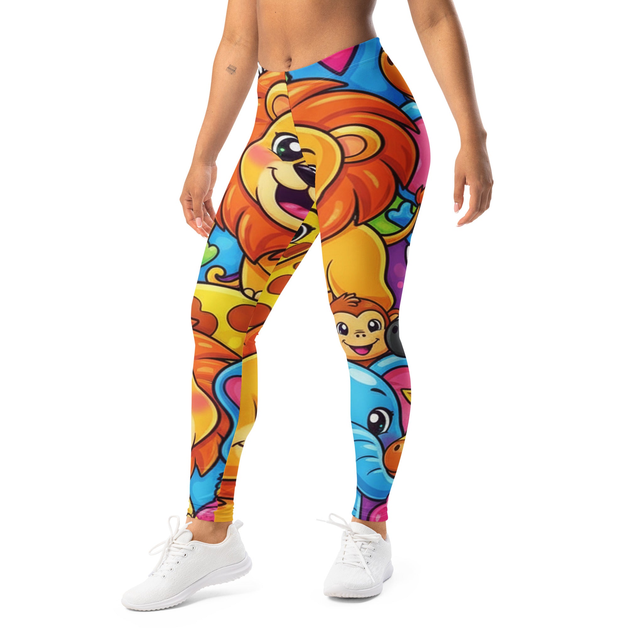 Vibrant Jungle Safari Leggings | GearBunch