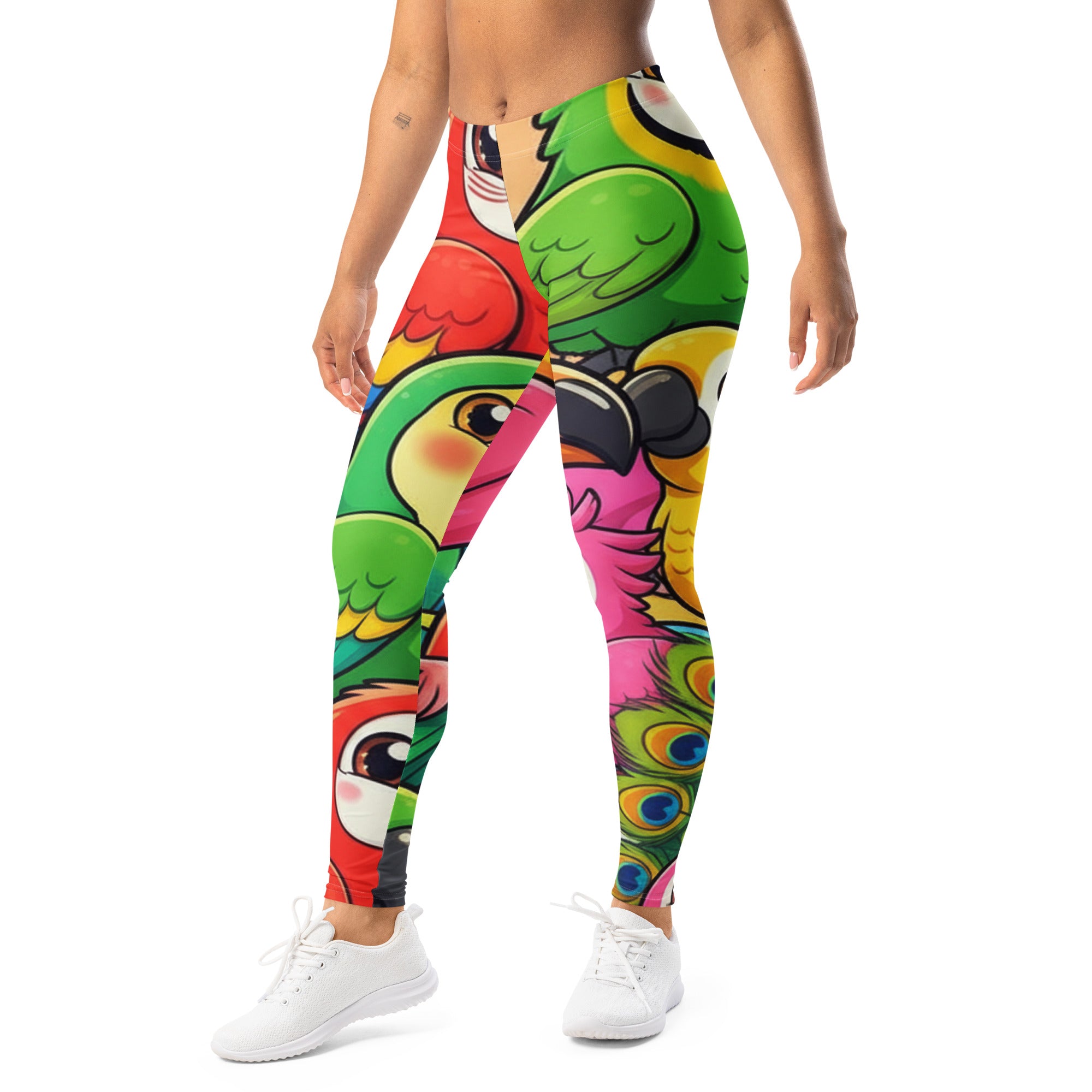 Vibrant Tropical Birds Leggings | GearBunch