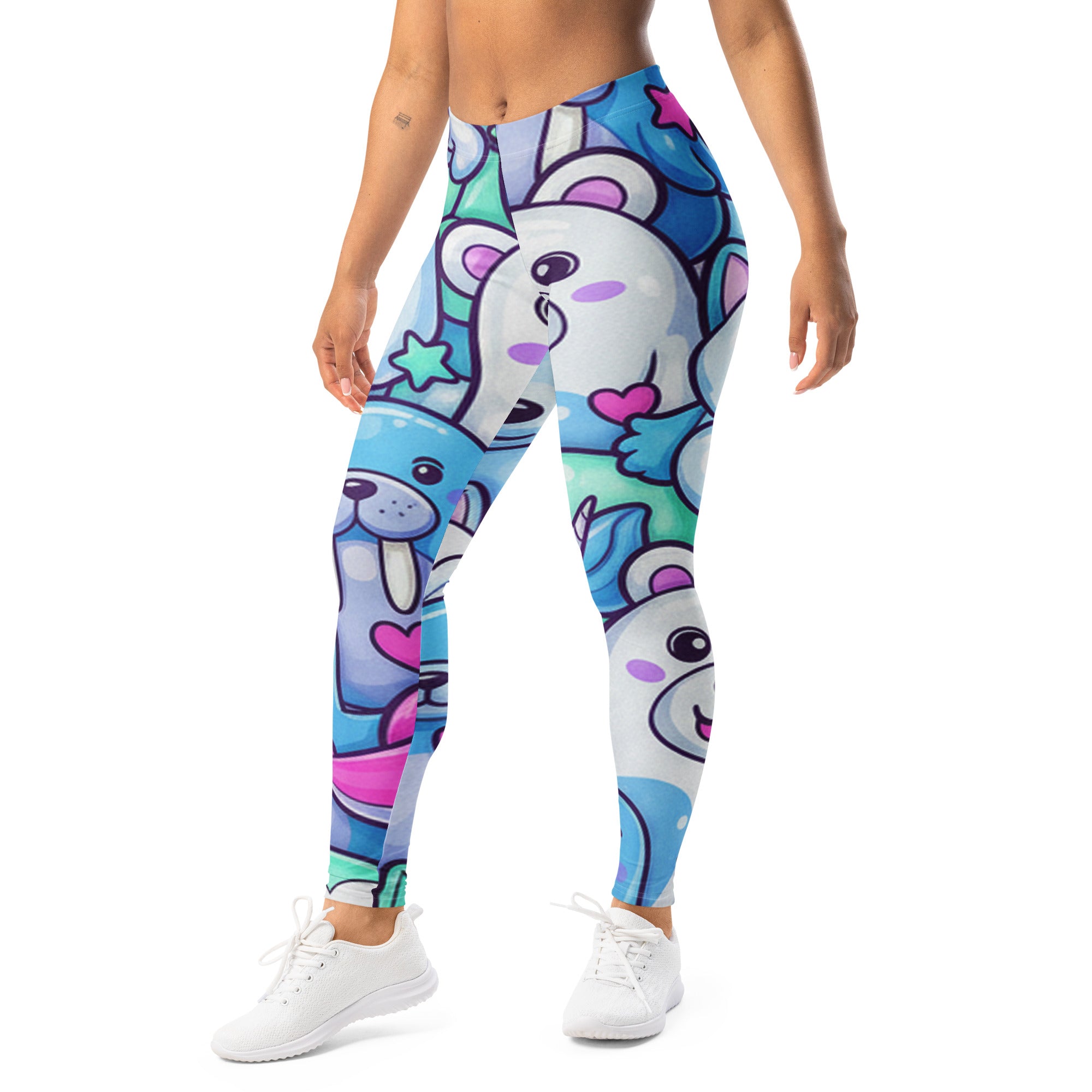 Vibrant Arctic Friends Leggings | GearBunch