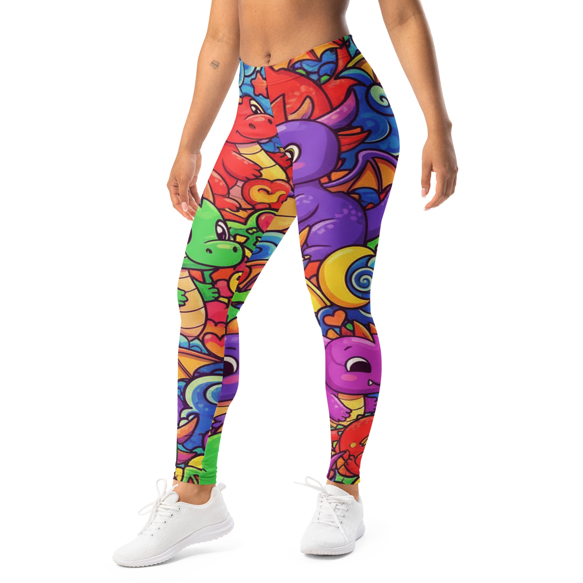 Vibrant Dragon Fantasy Leggings | GearBunch