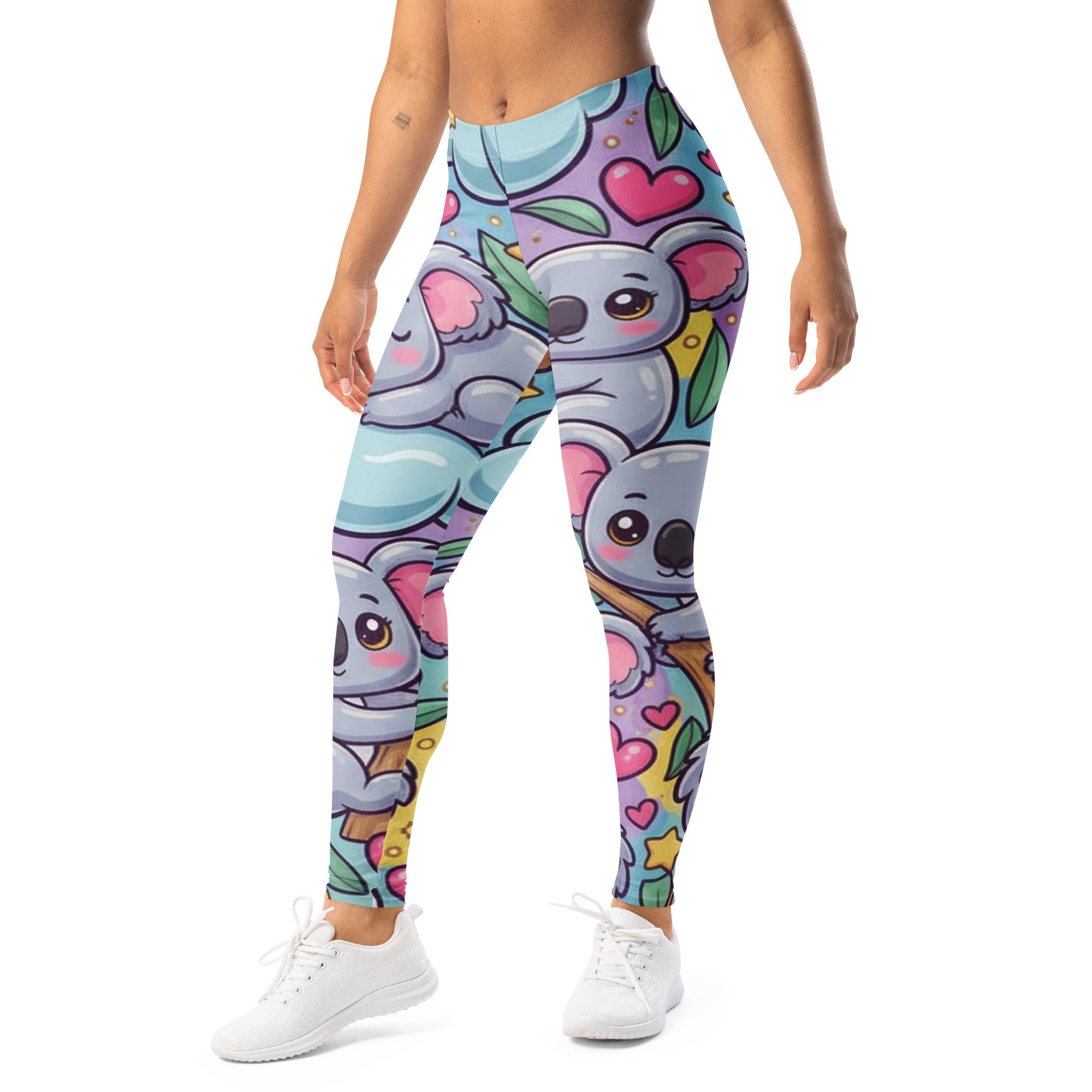Vibrant Koala and Friends Leggings | GearBunch