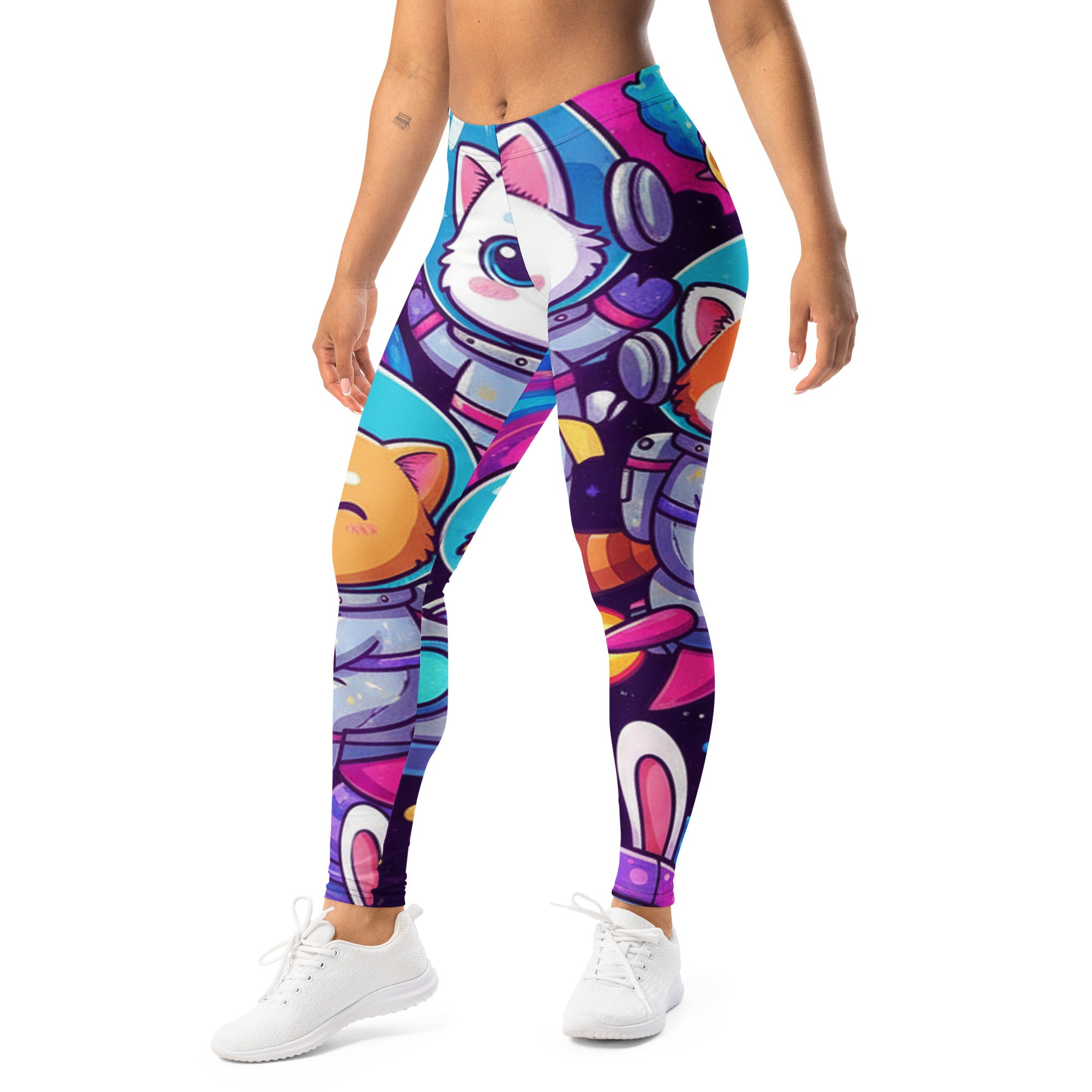 Vibrant Space Animals Leggings | GearBunch