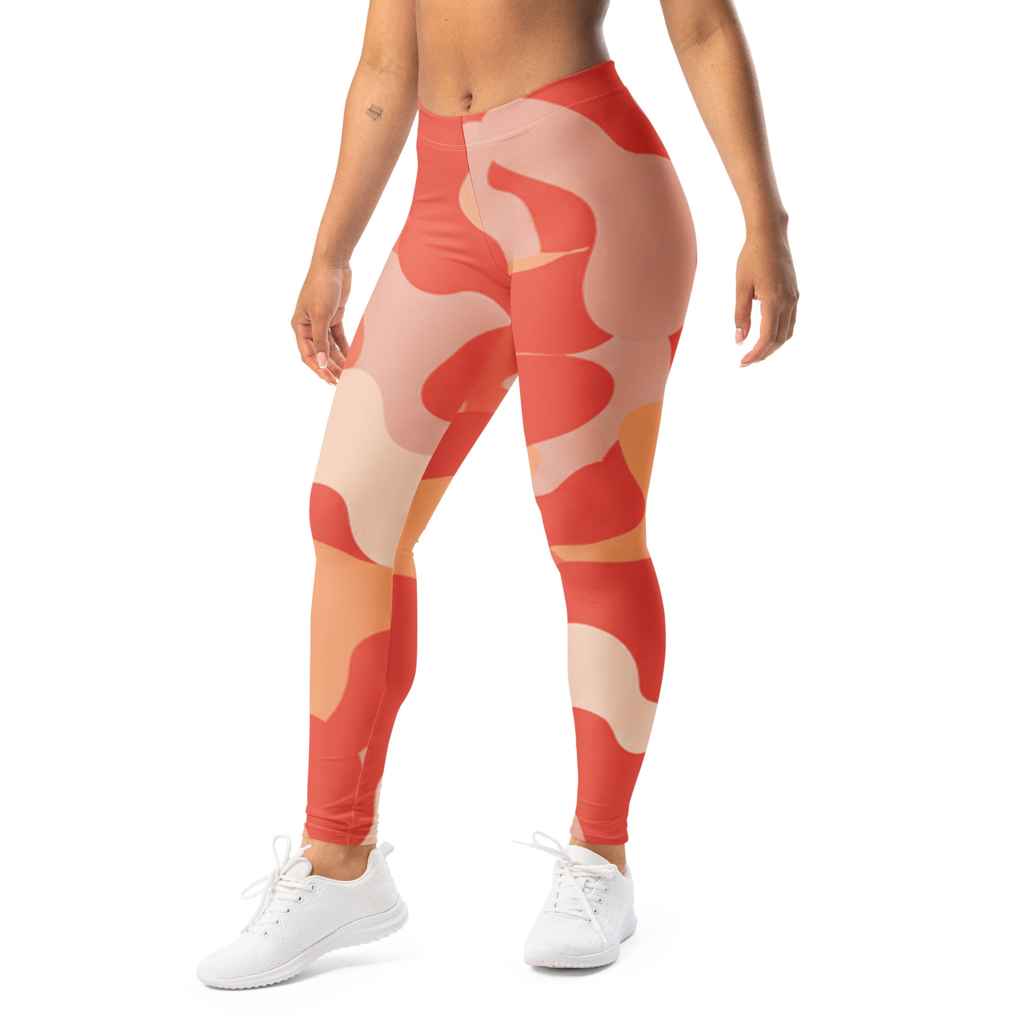 Coral Sunset Camo Leggings | GearBunch