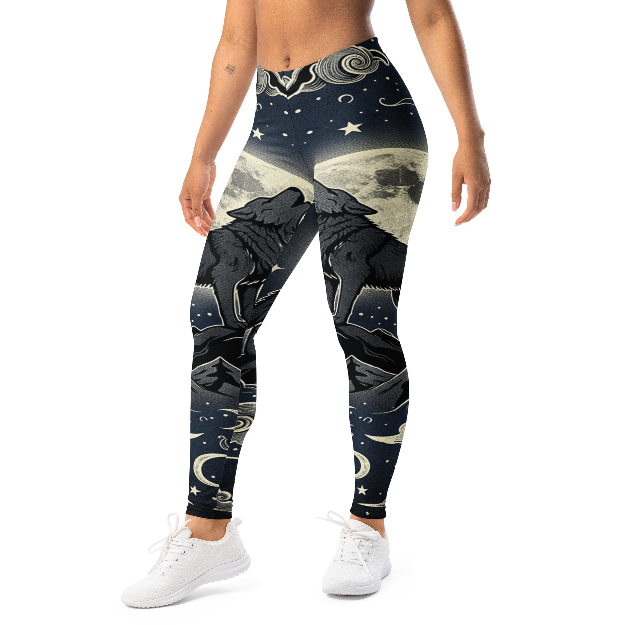 Wolf Howl Full Moon Leggings | GearBunch