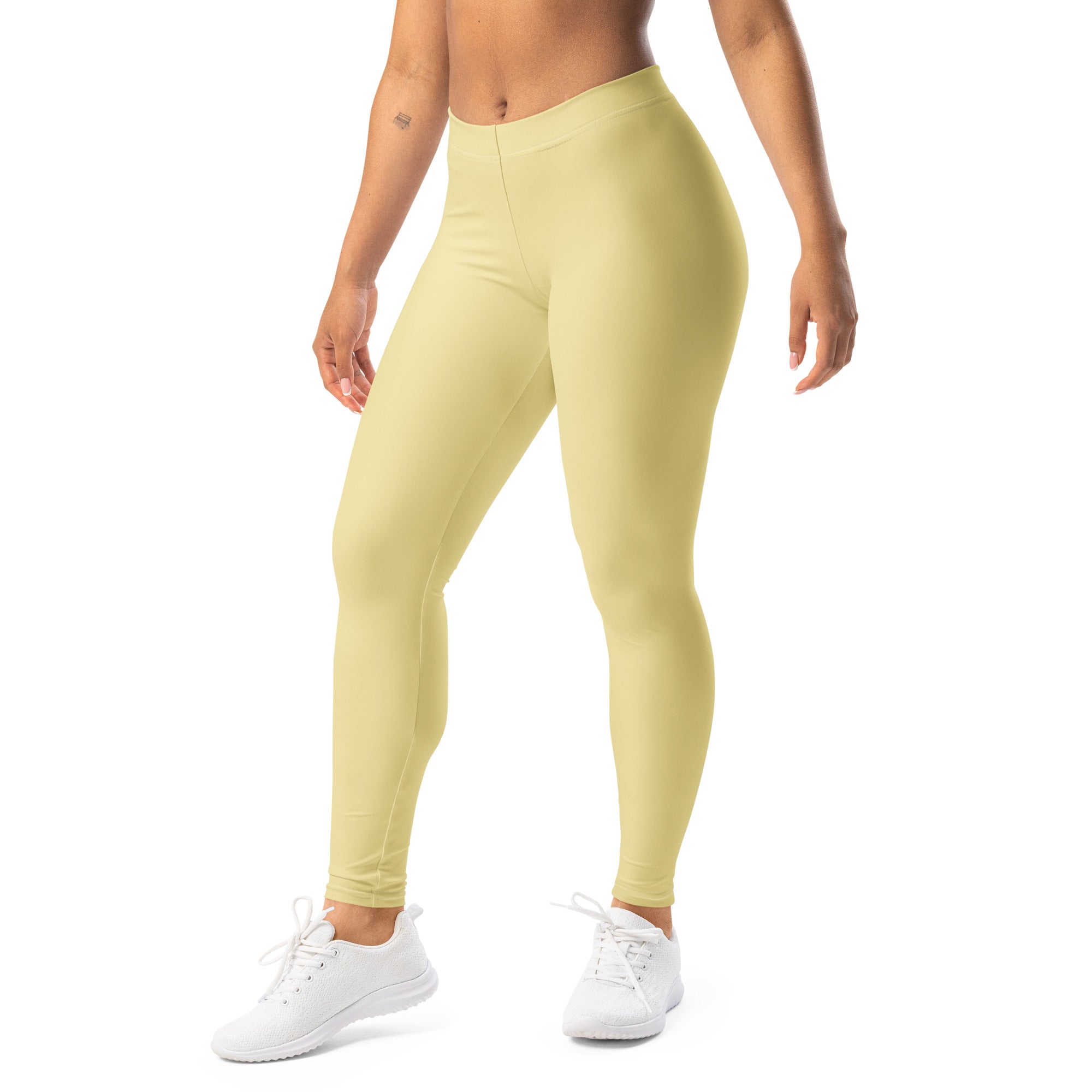 Solid Butter Yellow Kids Leggings | GearBunch