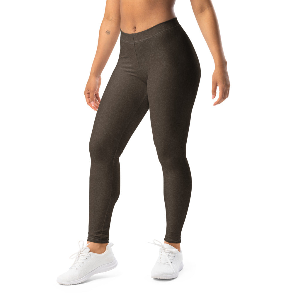 Solid leggings left front view | GearBunch