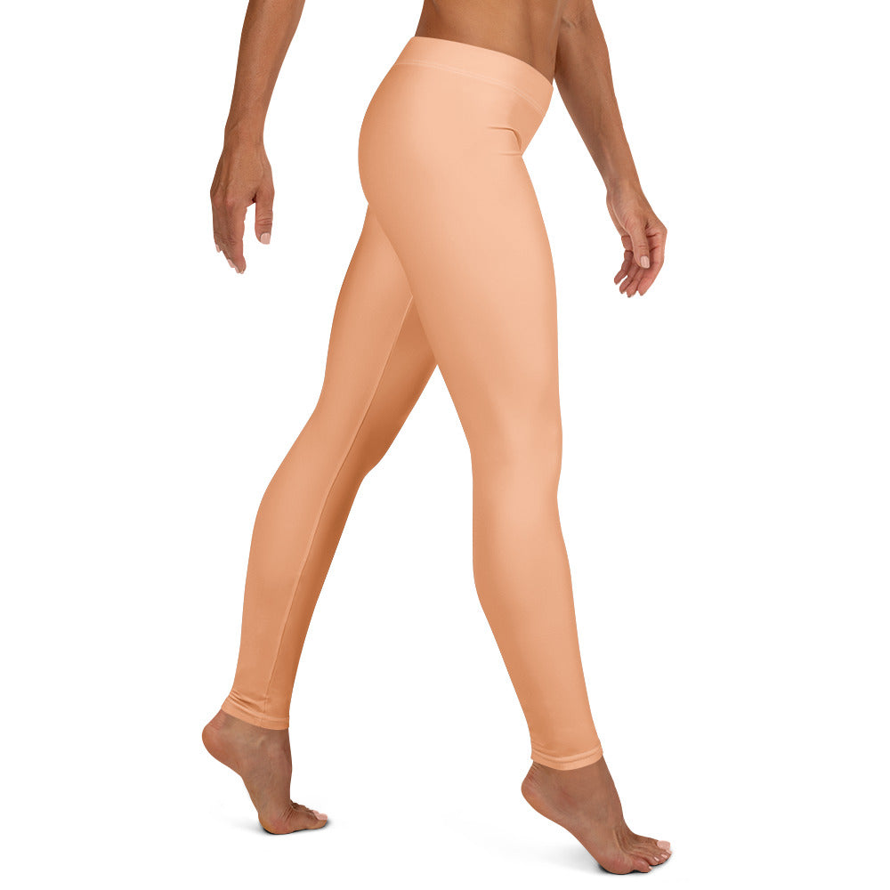 Solid Peach Fuzz Kids Leggings | GearBunch