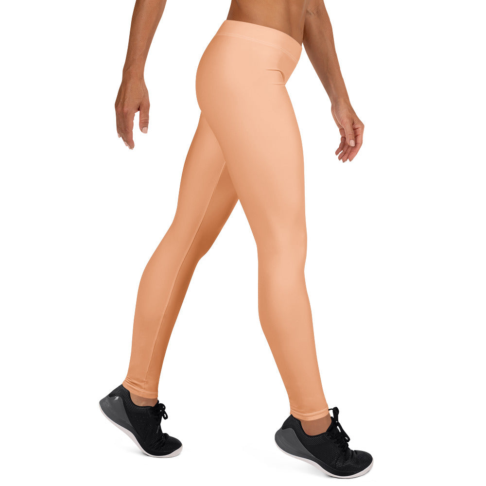 Solid Peach Fuzz Kids Leggings | GearBunch