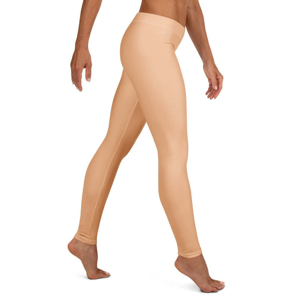 Solid Apricot Kids Leggings | GearBunch