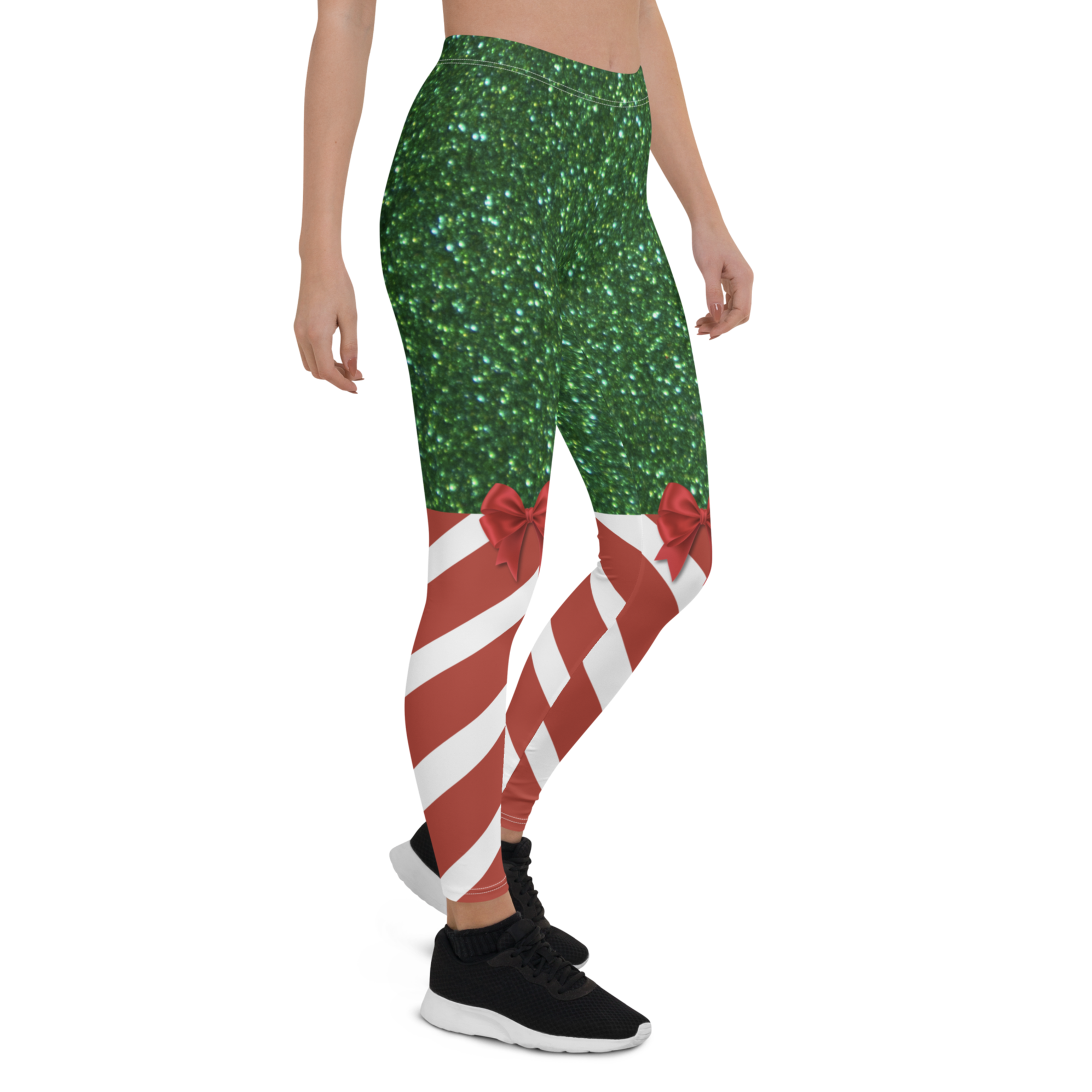 Candy Stripe Christmas Leggings | GearBunch