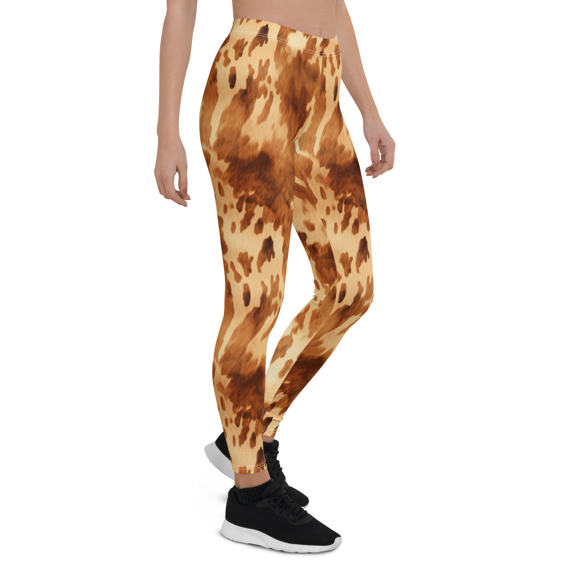Light Cow Print Leggings | GearBunch