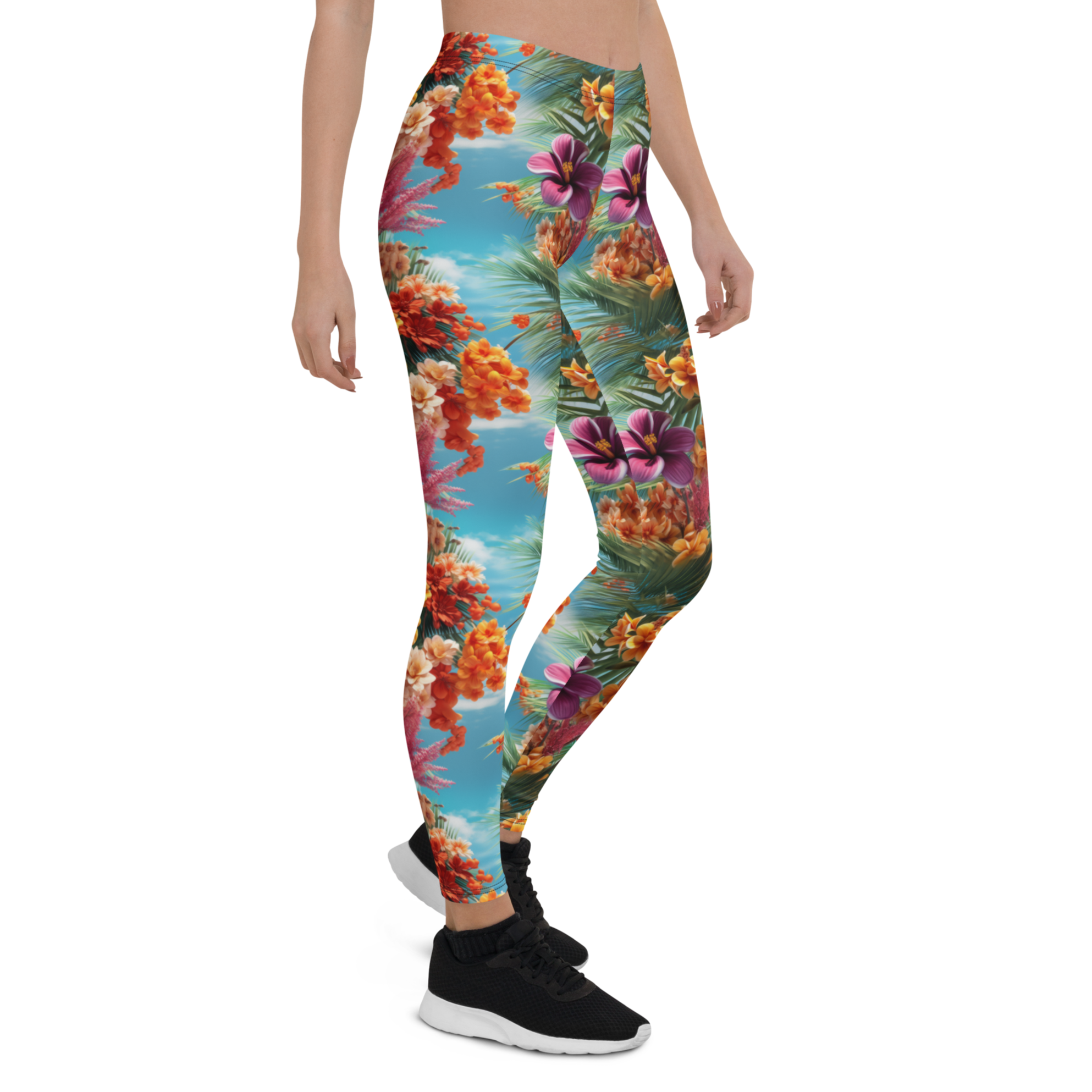 Tropical Island Flower Leggings | GearBunch