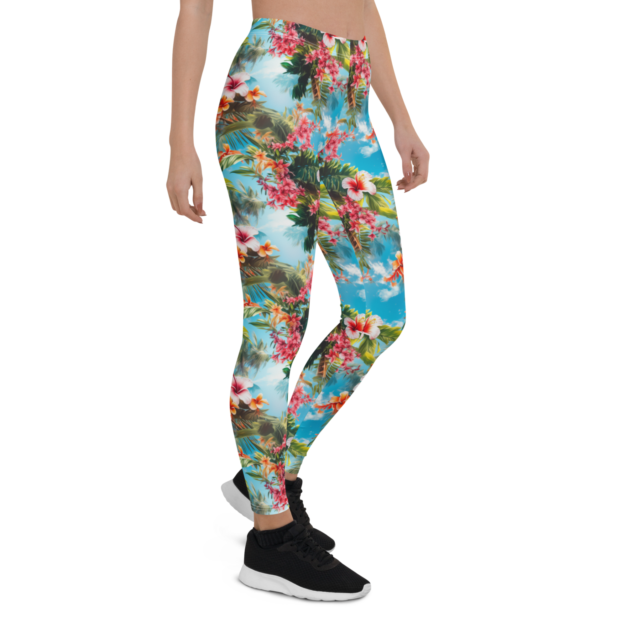 Tropical Beach Flower Leggings | GearBunch