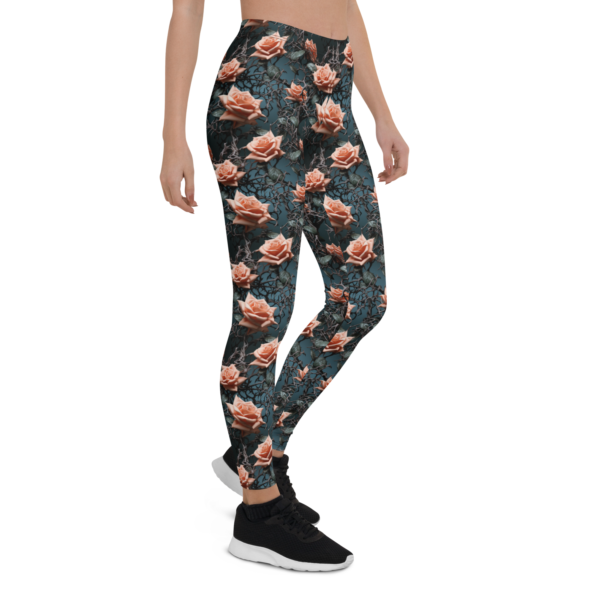 Colorful Roses and Thorns Leggings | GearBunch