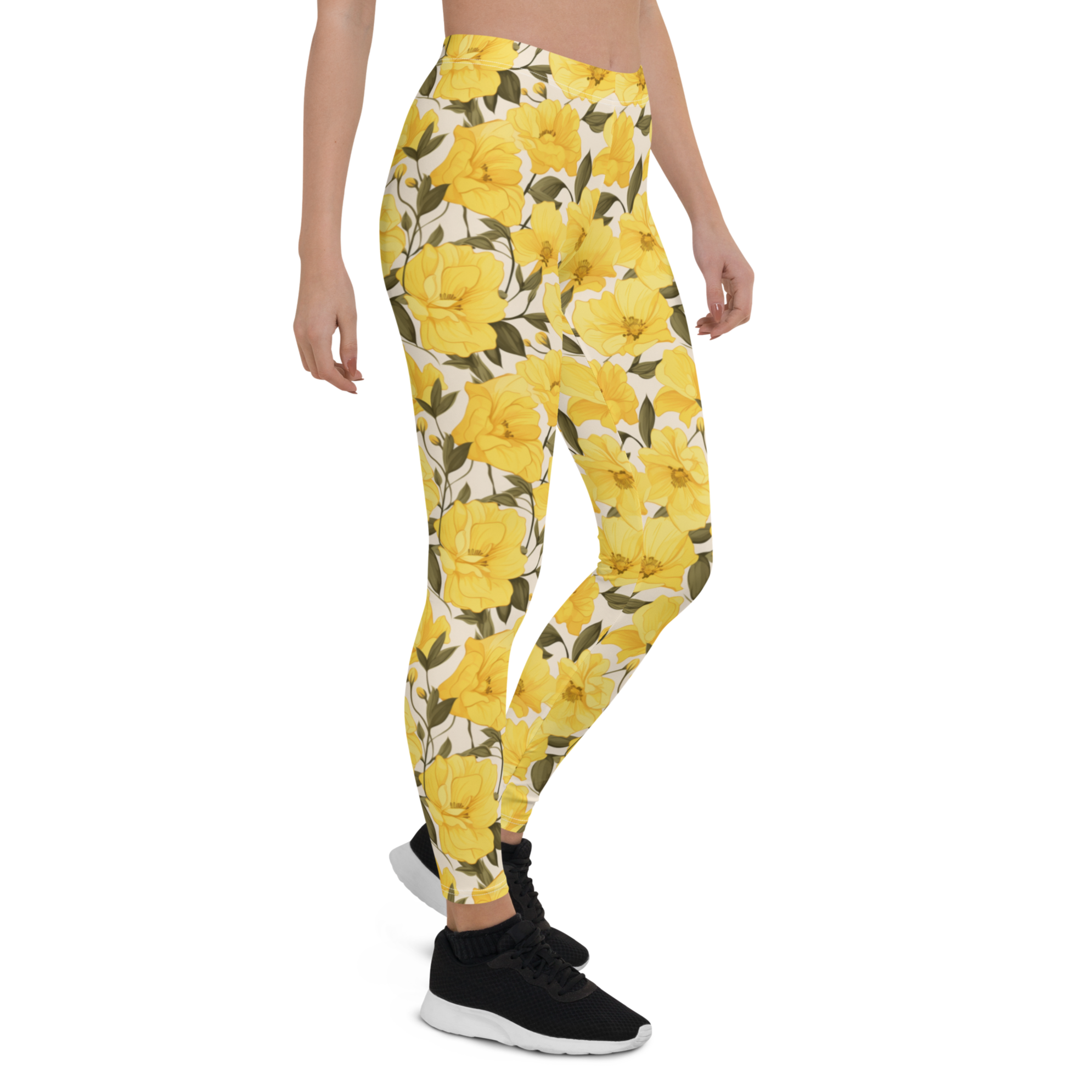 Yellow Bell Flower Leggings | GearBunch