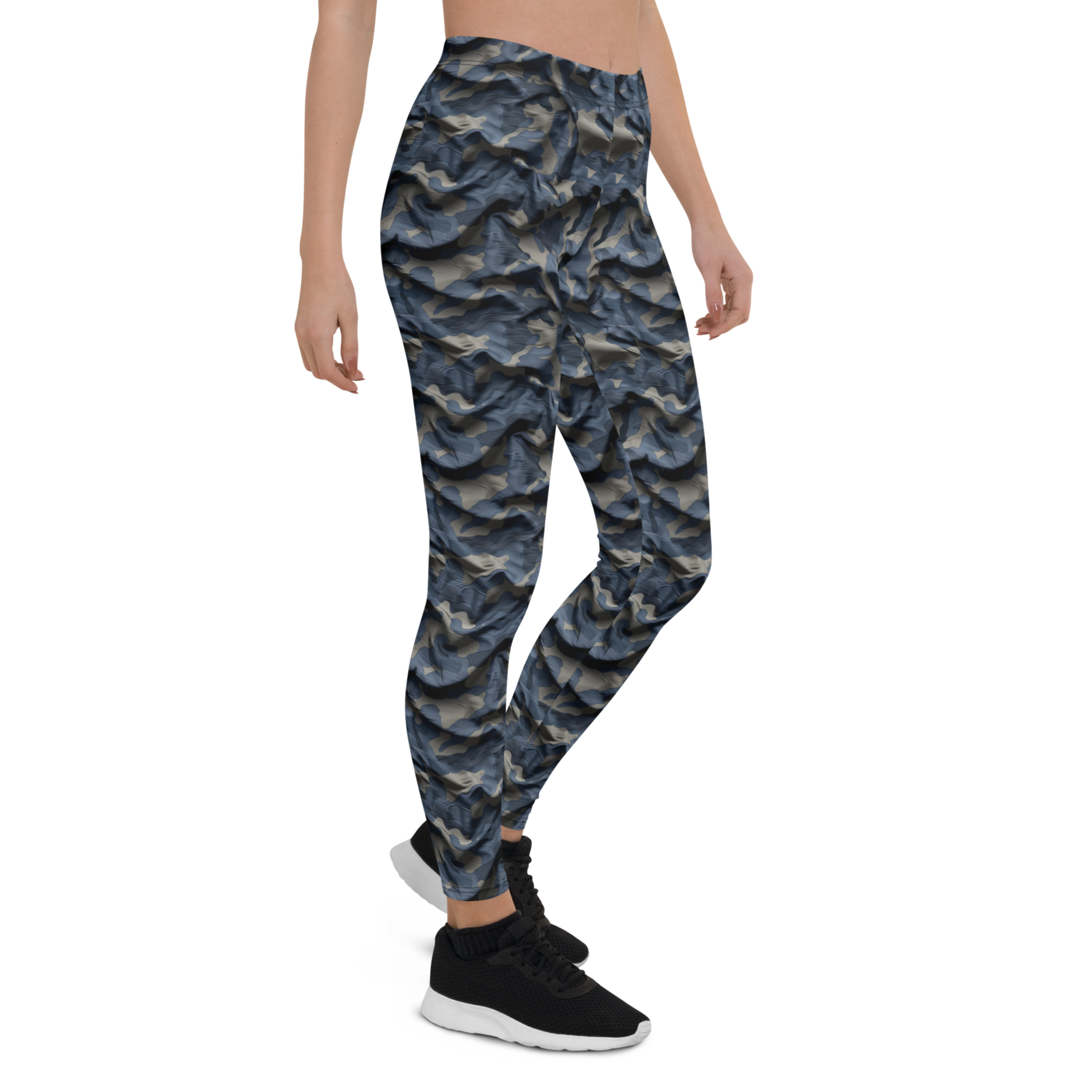 3D Navy Camo Leggings | GearBunch