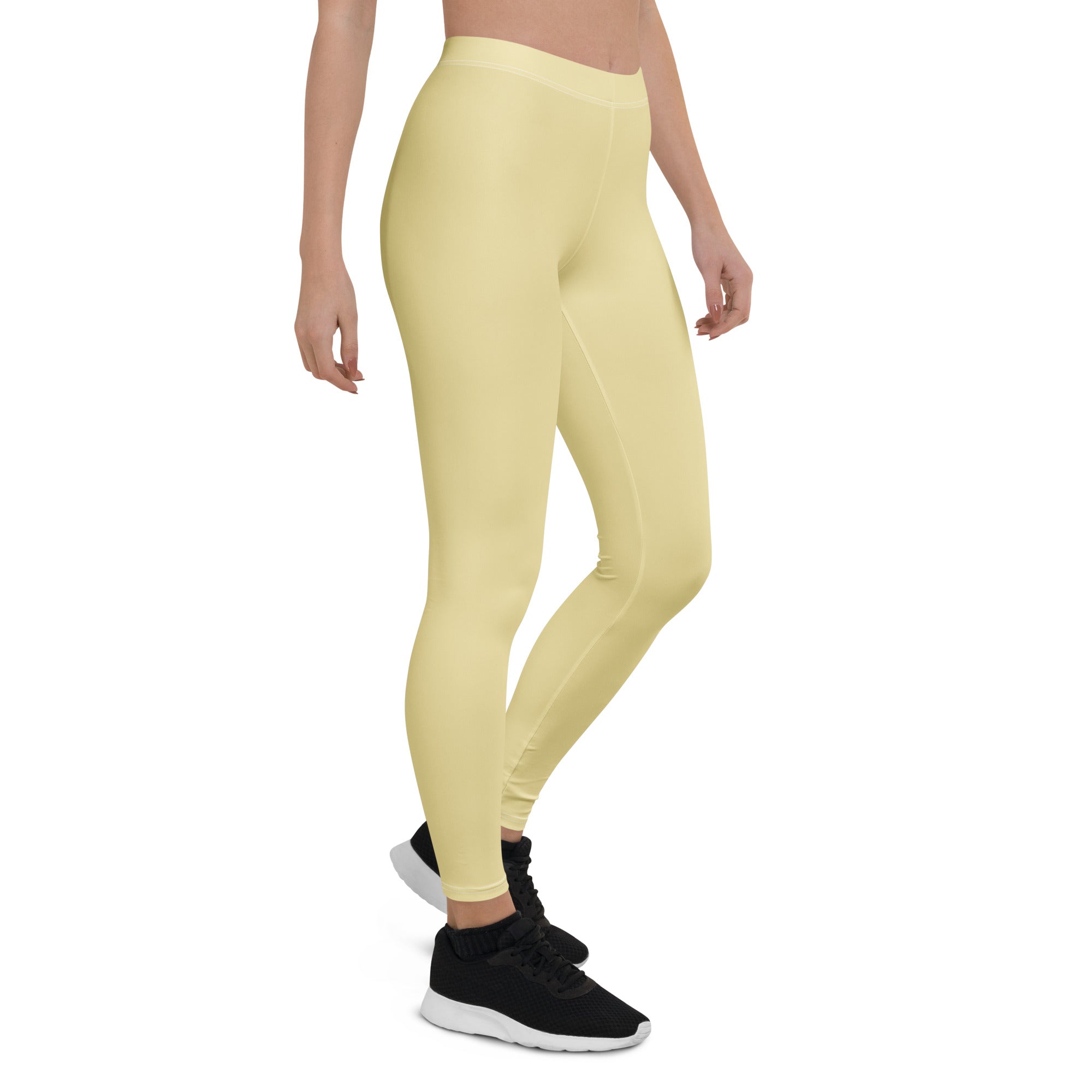 Solid Butter Yellow Kids Leggings | GearBunch