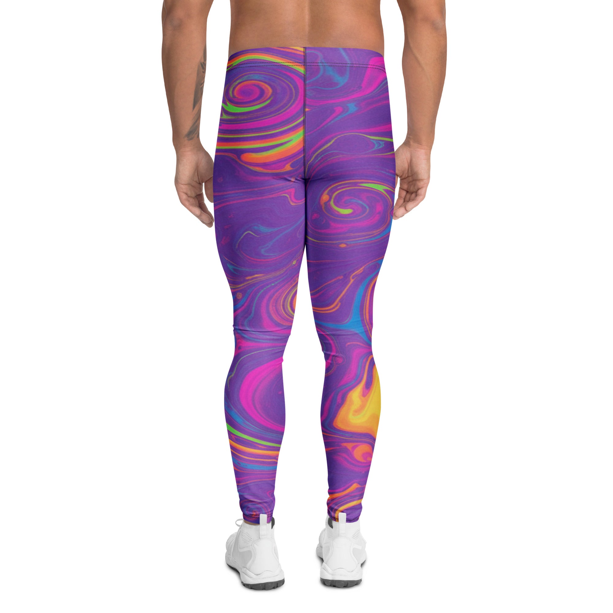 Liquid Marble Neon Psychedelic Meggings | GearBunch