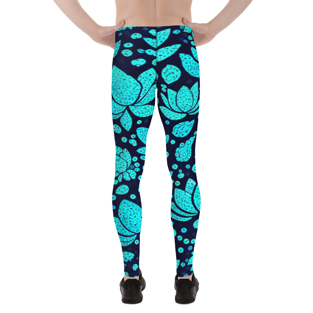 Teal Lotus Paillette Meggings | GearBunch