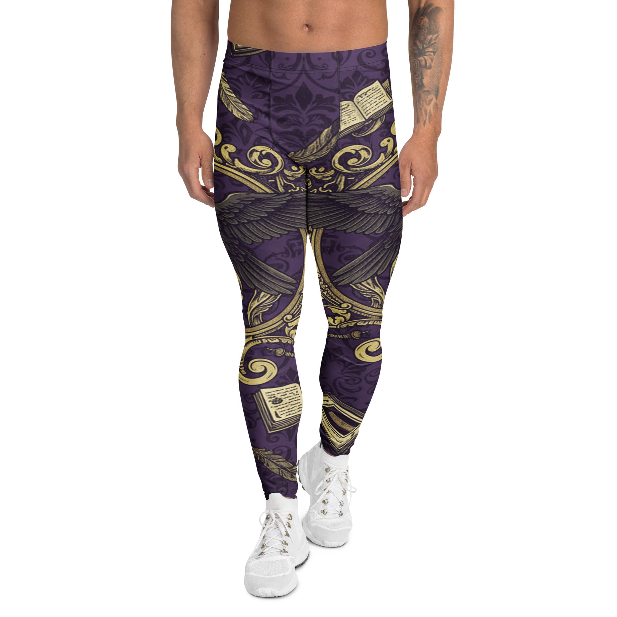 Edgar Allan Poe Raven Damask Meggings | GearBunch