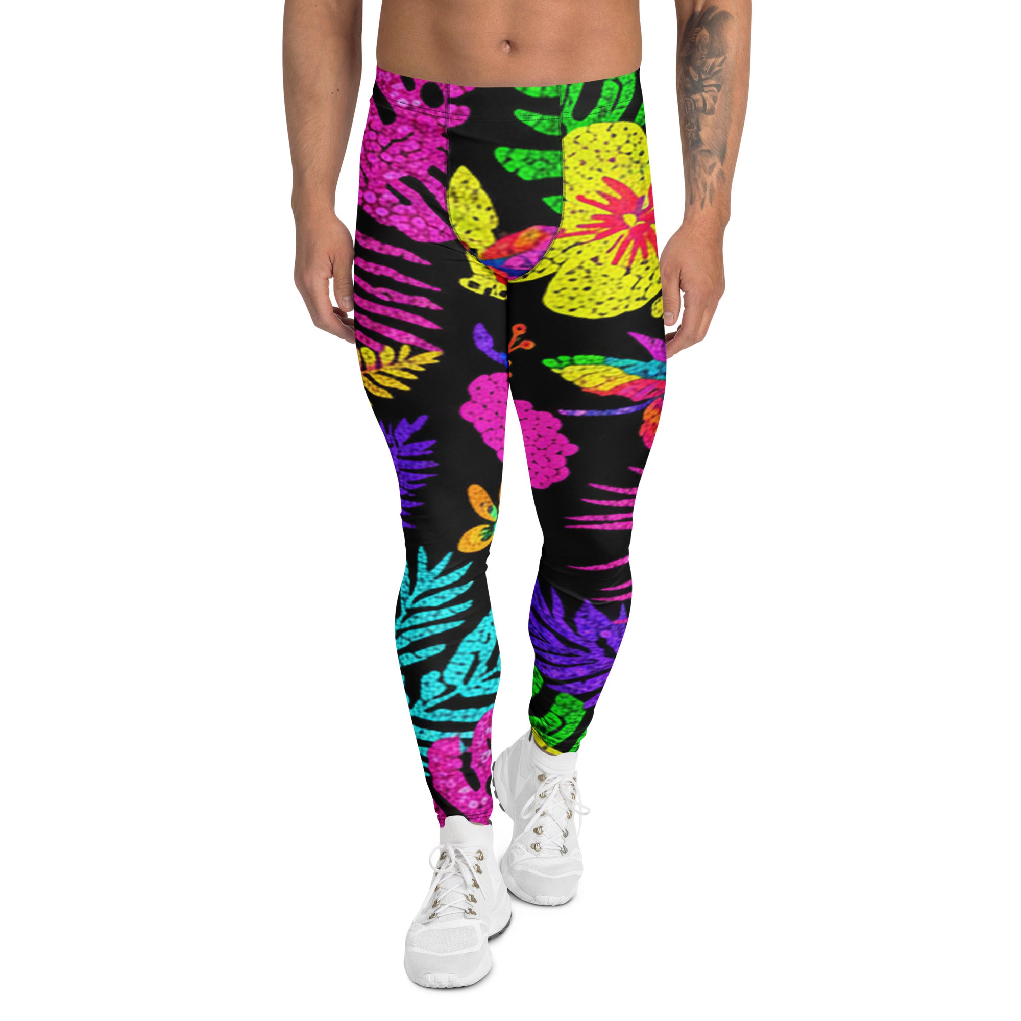 Rainbow Tropical Print Meggings | GearBunch