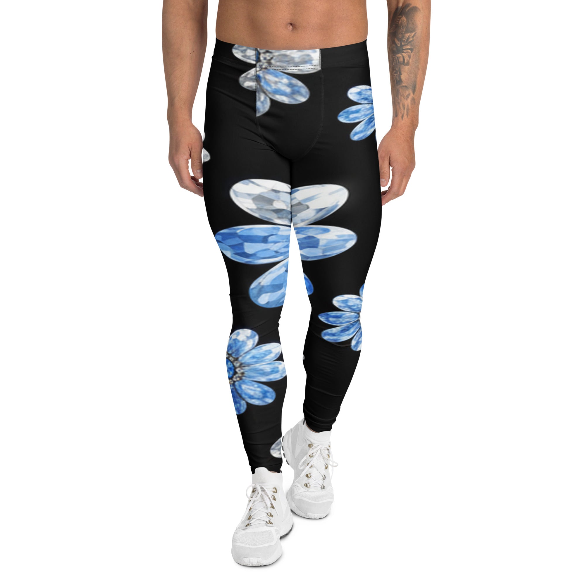 Silver Daisy Floral Meggings | GearBunch